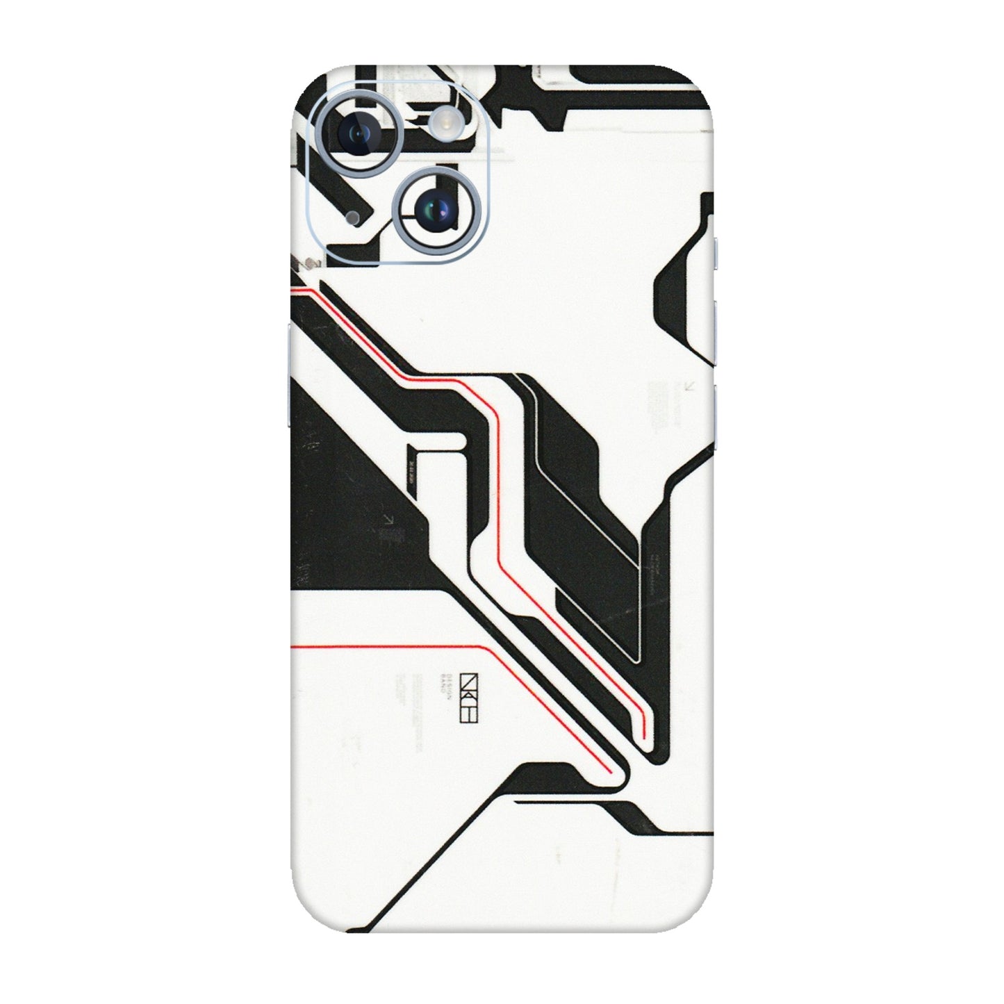 Apple iPhone Skins (All Models) - White Techy Logo - 3D Embossed Finish (L-312) iPhone 14