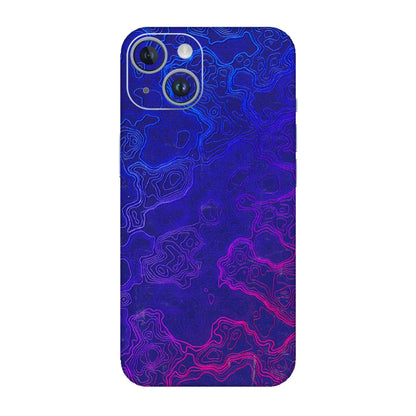 Apple iPhone Skins (All Models) - Purple Ripples Swirl - 3D Embossed Finish (L-314) iPhone 14