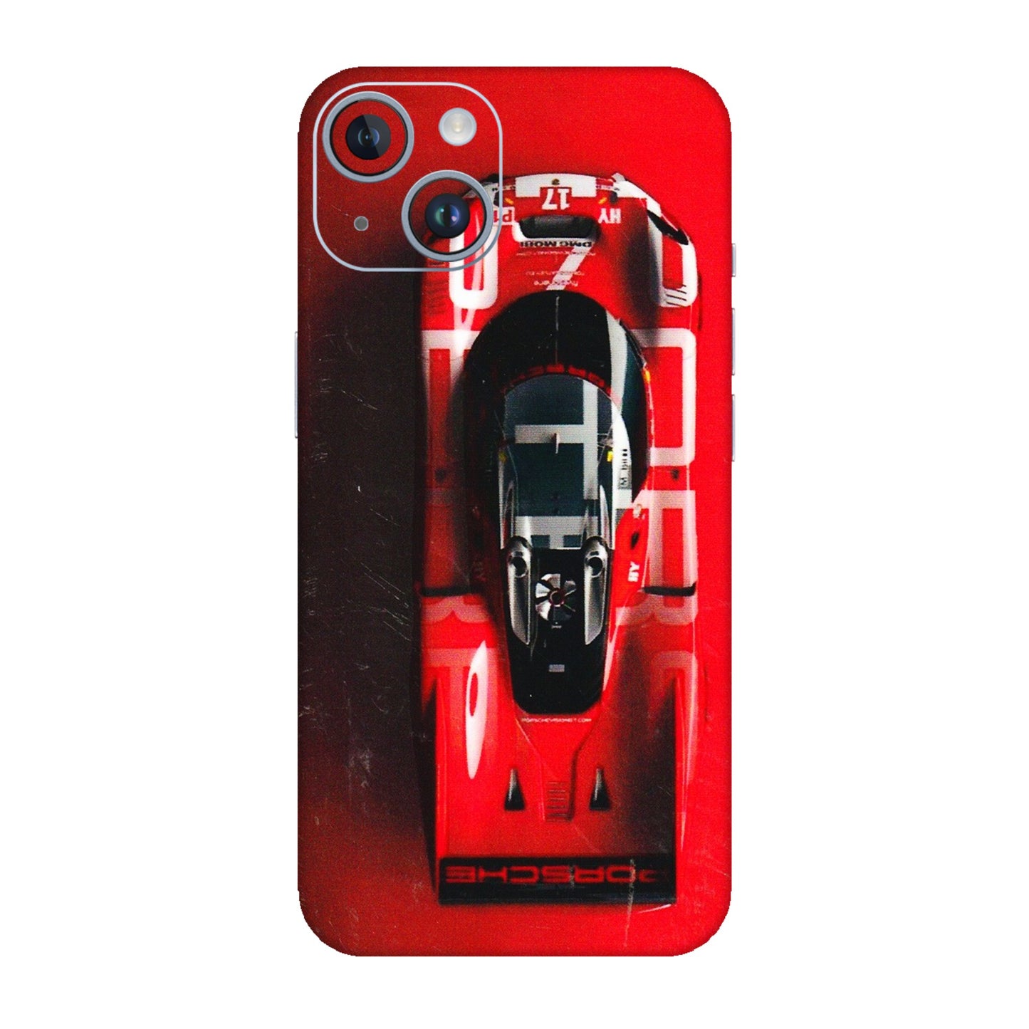 Apple iPhone Skins (All Models) - Red Porsche Car Logo - 3D Embossed Finish (L-315) iPhone 14