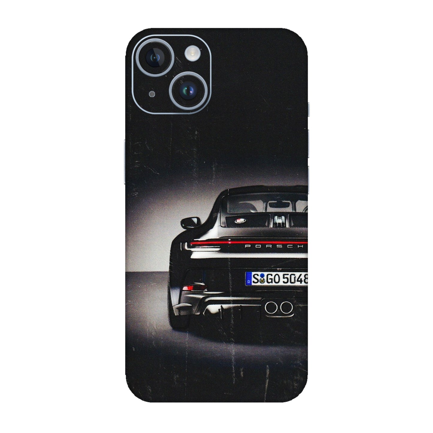 Apple iPhone Skins (All Models) - New Black Porsche GT3 - 3D Embossed Finish (L-327) iPhone 14