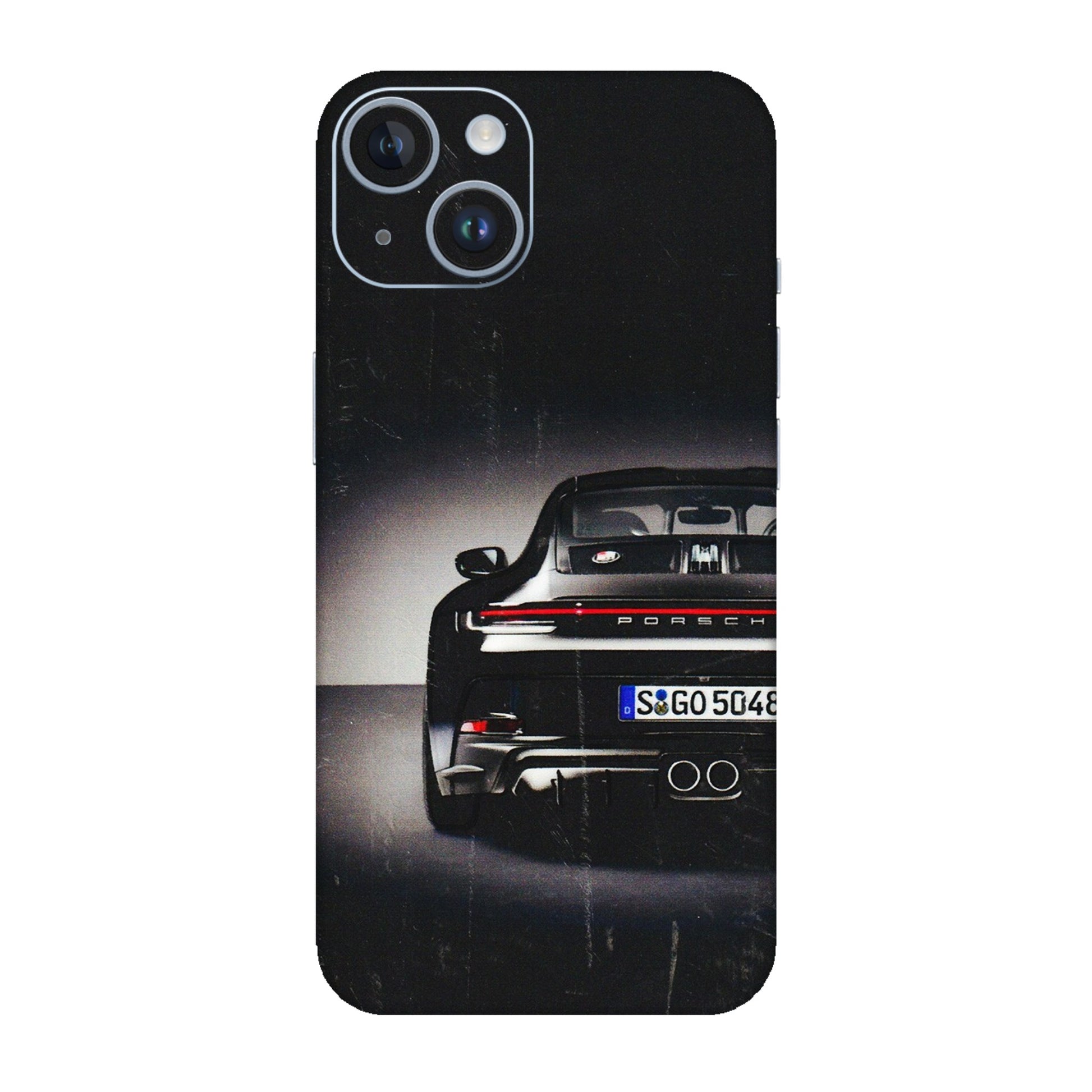Apple iPhone Skins (All Models) - New Black Porsche GT3 - 3D Embossed Finish (L-327) iPhone 14