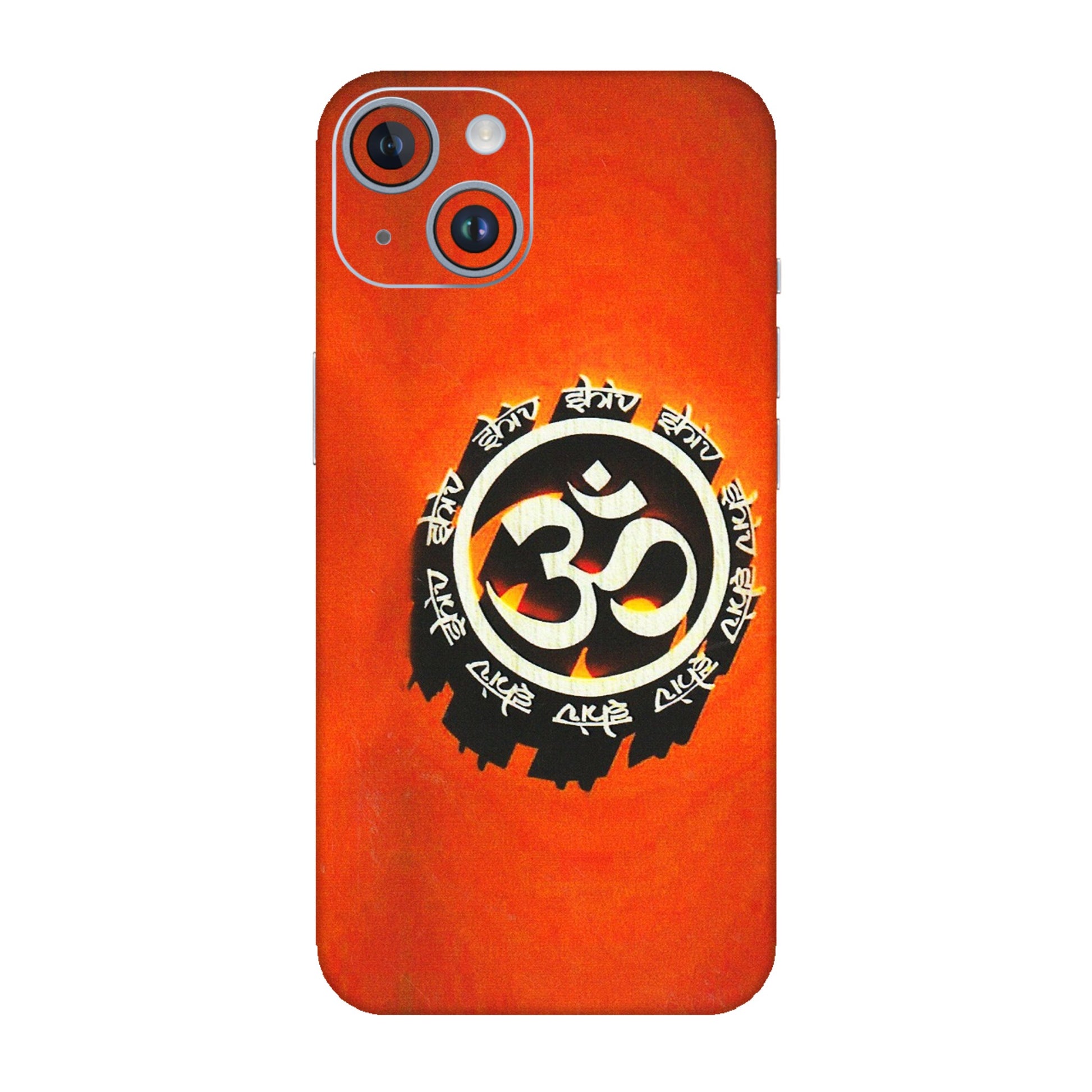 Apple iPhone Skins (All Models) - Aum Shiv Orange - 3D Embossed Finish (L-32) iPhone 14