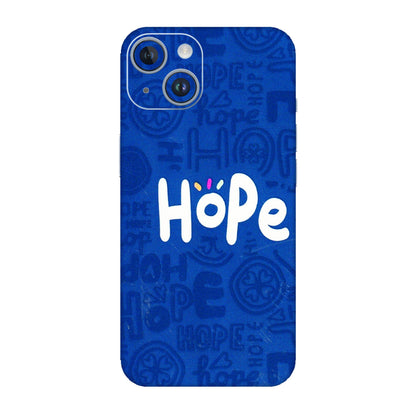 Apple iPhone Skins (All Models) - Hope Doodles Blue - 3D Embossed Finish (L-43) iPhone 14