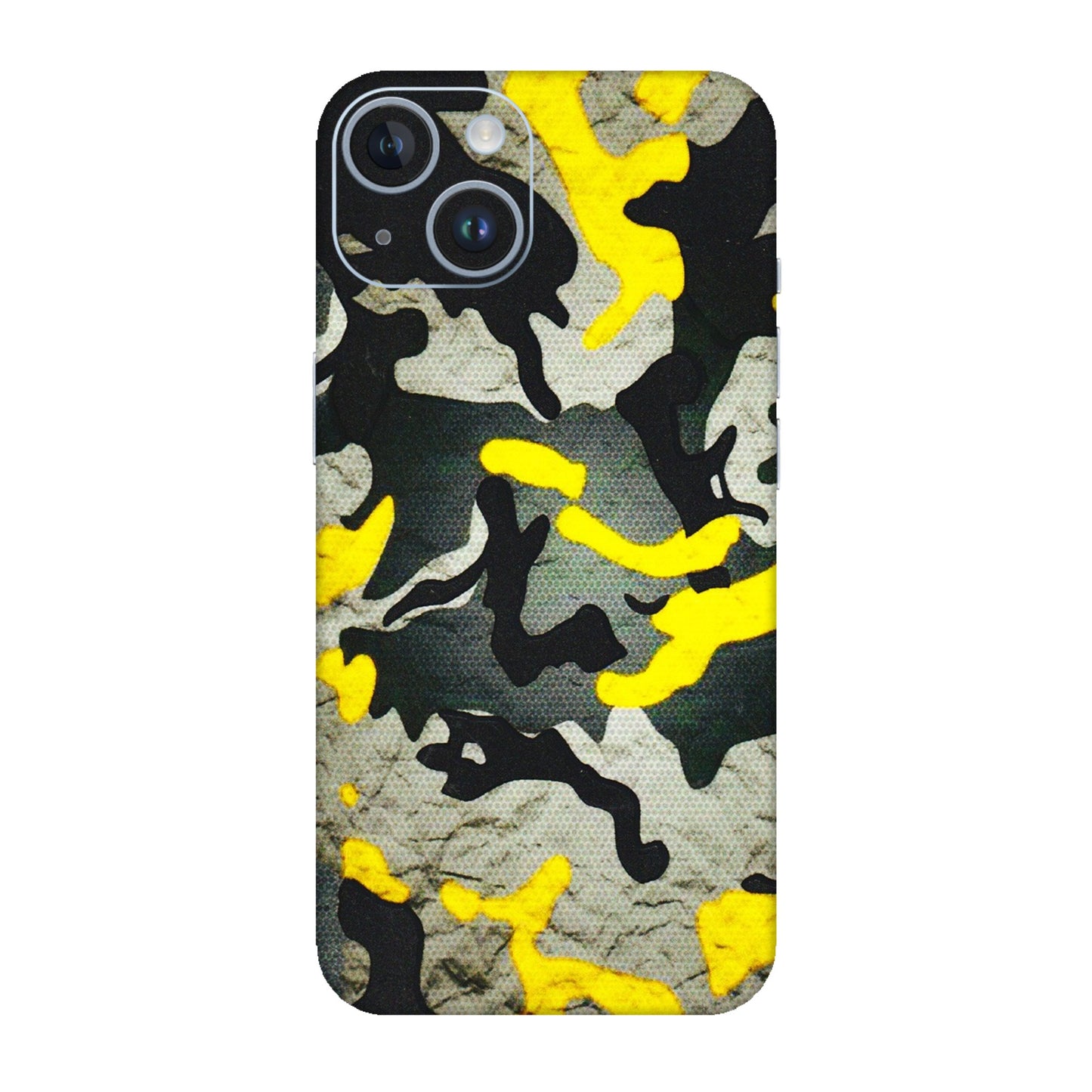 Apple iPhone Skins (All Models) - Yellow Camouflage - 3D Embossed Finish (L-61) iPhone 14