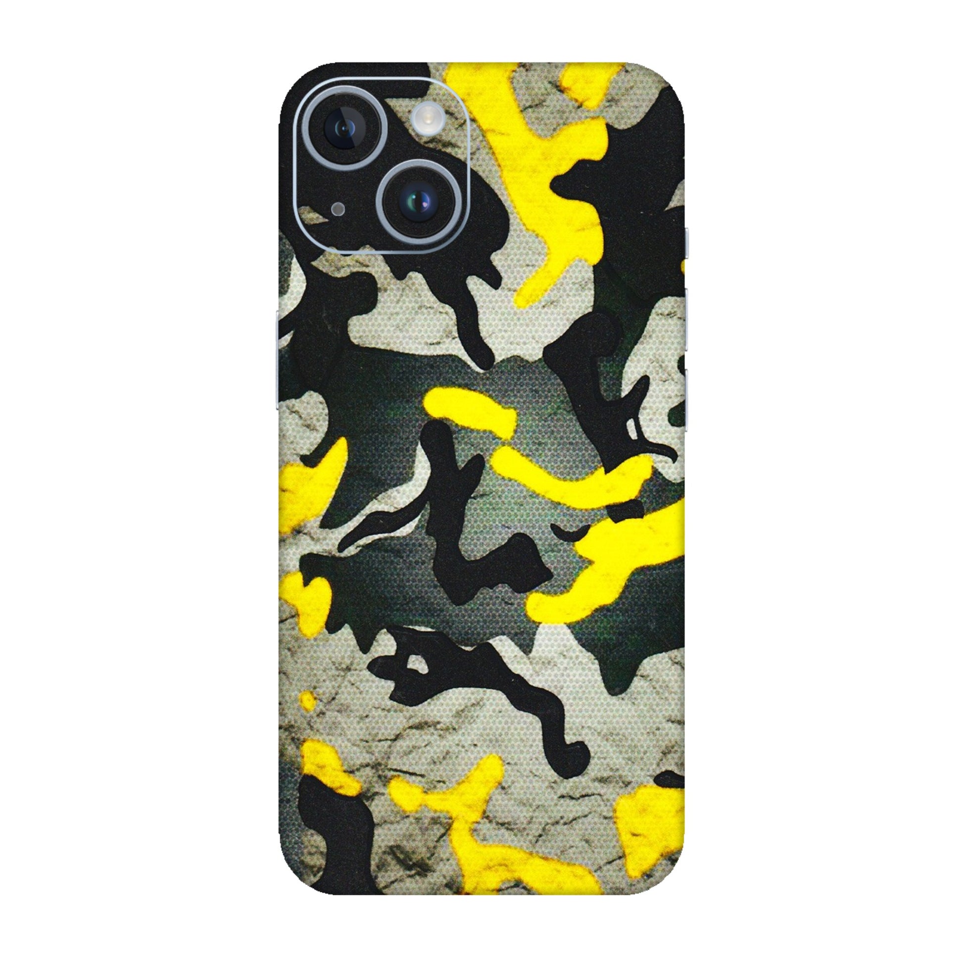 Apple iPhone Skins (All Models) - Yellow Camouflage - 3D Embossed Finish (L-61) iPhone 14