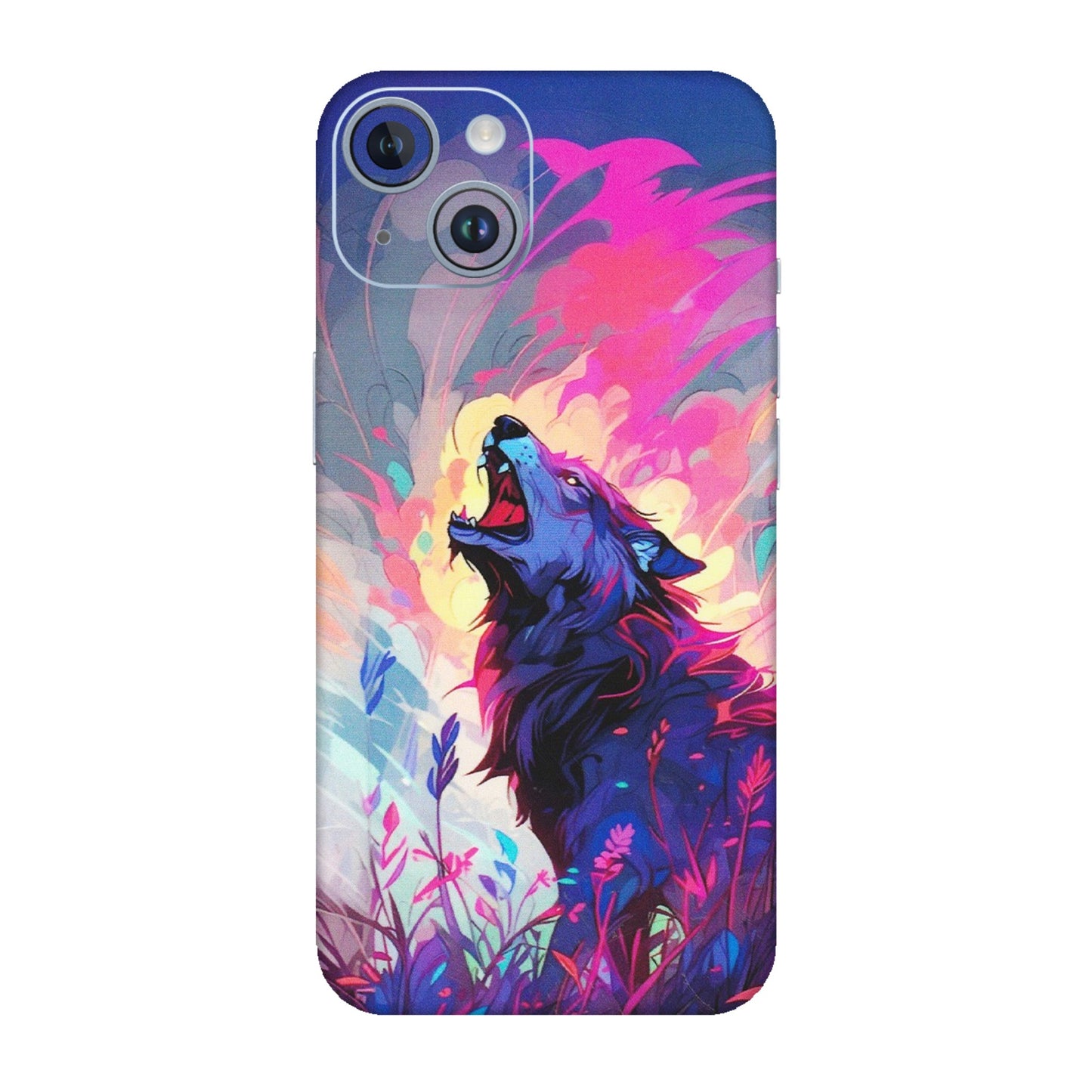 Apple iPhone Skins (All Models) - New Wild Wolf Abstract - Matte Finish (M-125) iPhone 14