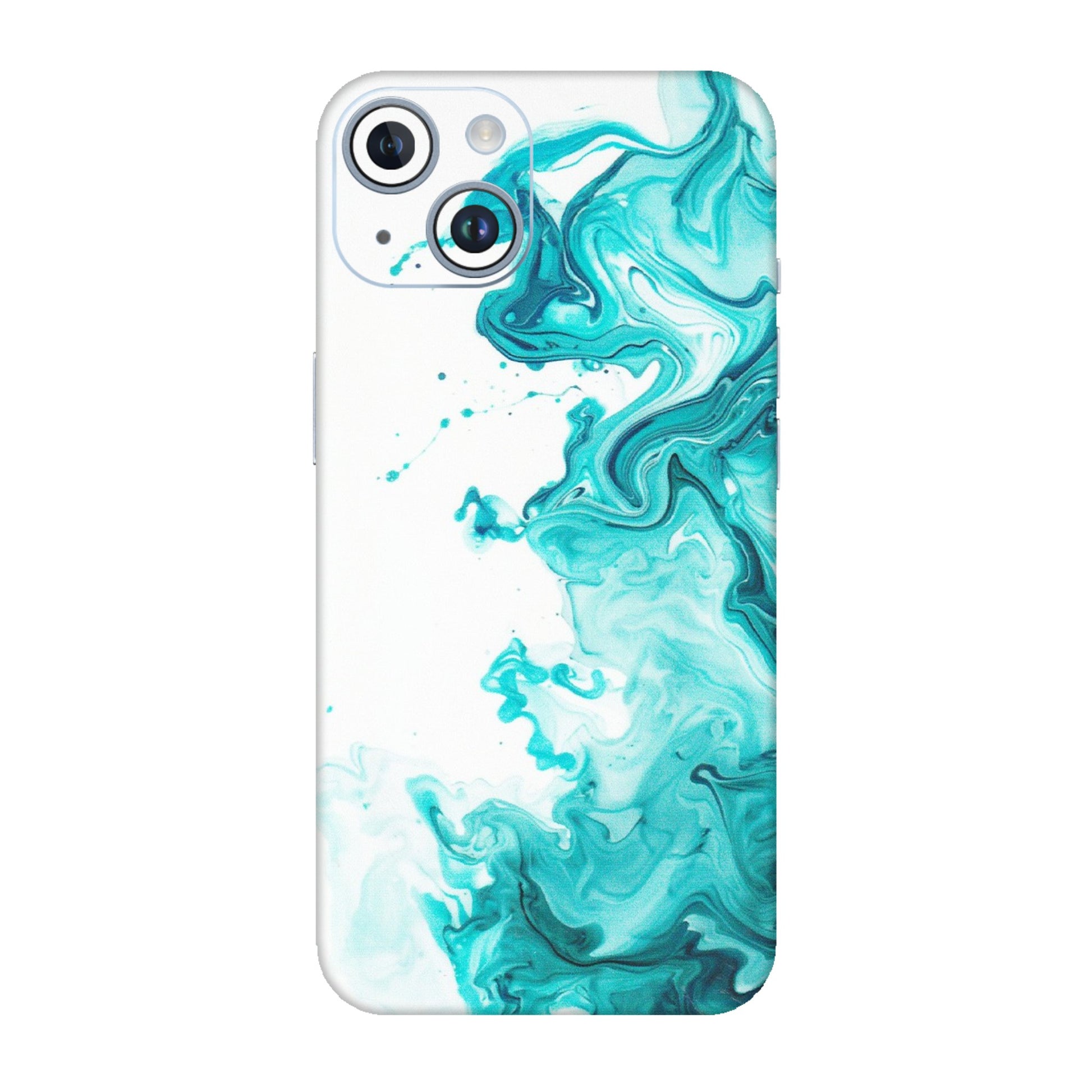 Apple iPhone Skins (All Models) - Sky Blue Abstract Colour - Matte Finish (M-146) iPhone 14