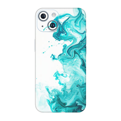 Apple iPhone Skins (All Models) - Sky Blue Abstract Colour - Matte Finish (M-146) iPhone 14
