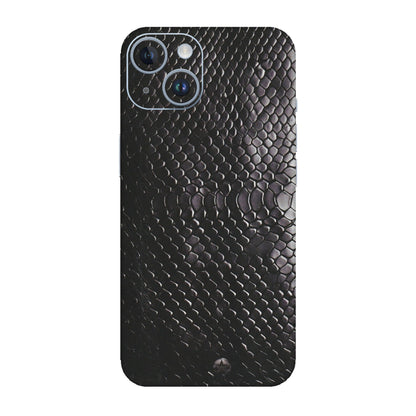 Apple iPhone Skins (All Models) - Black Snack Leather - Matte Finish (M-147) iPhone 14
