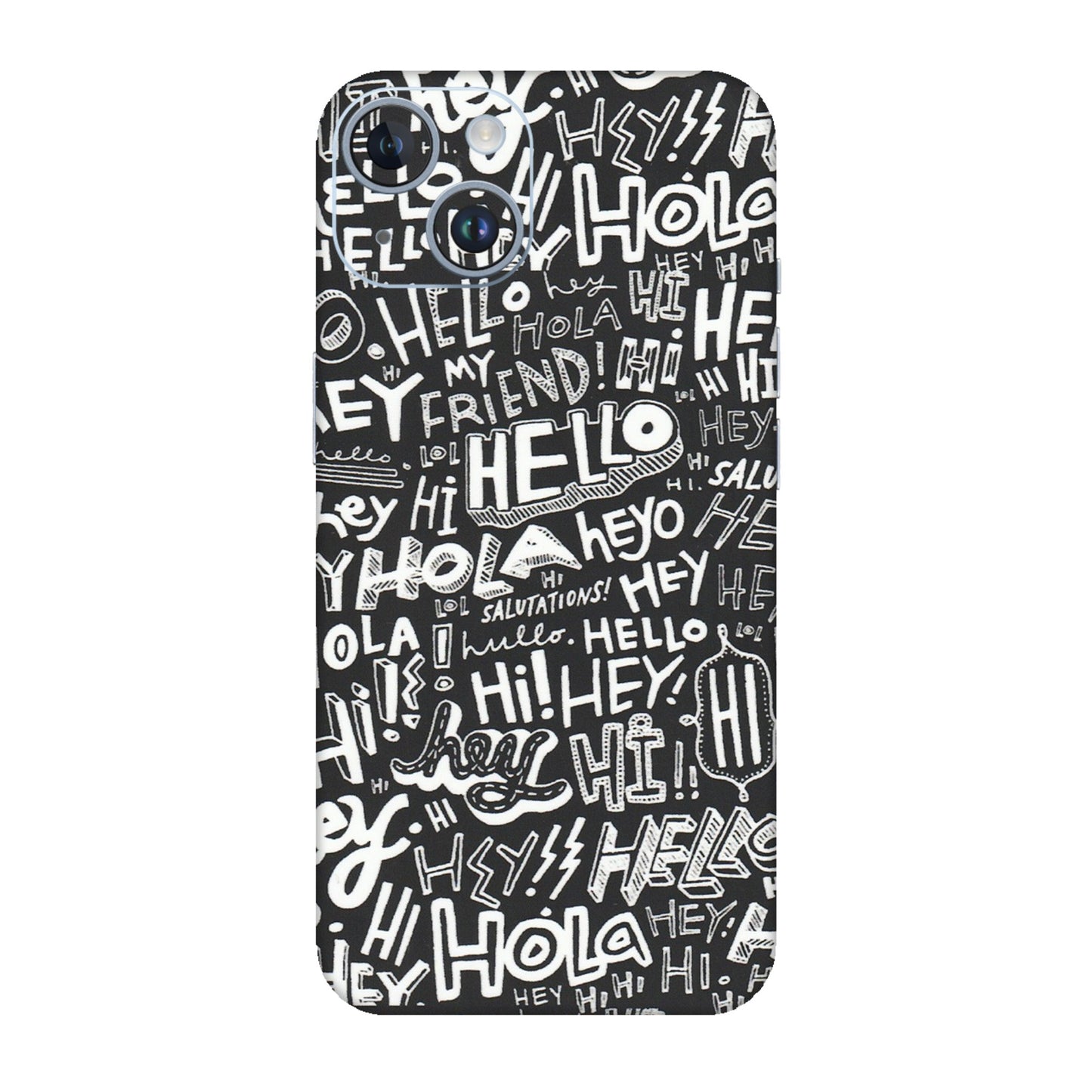 Apple iPhone Skins (All Models) - Hi Hello Doodles - Matte Finish (M-25) iPhone 14