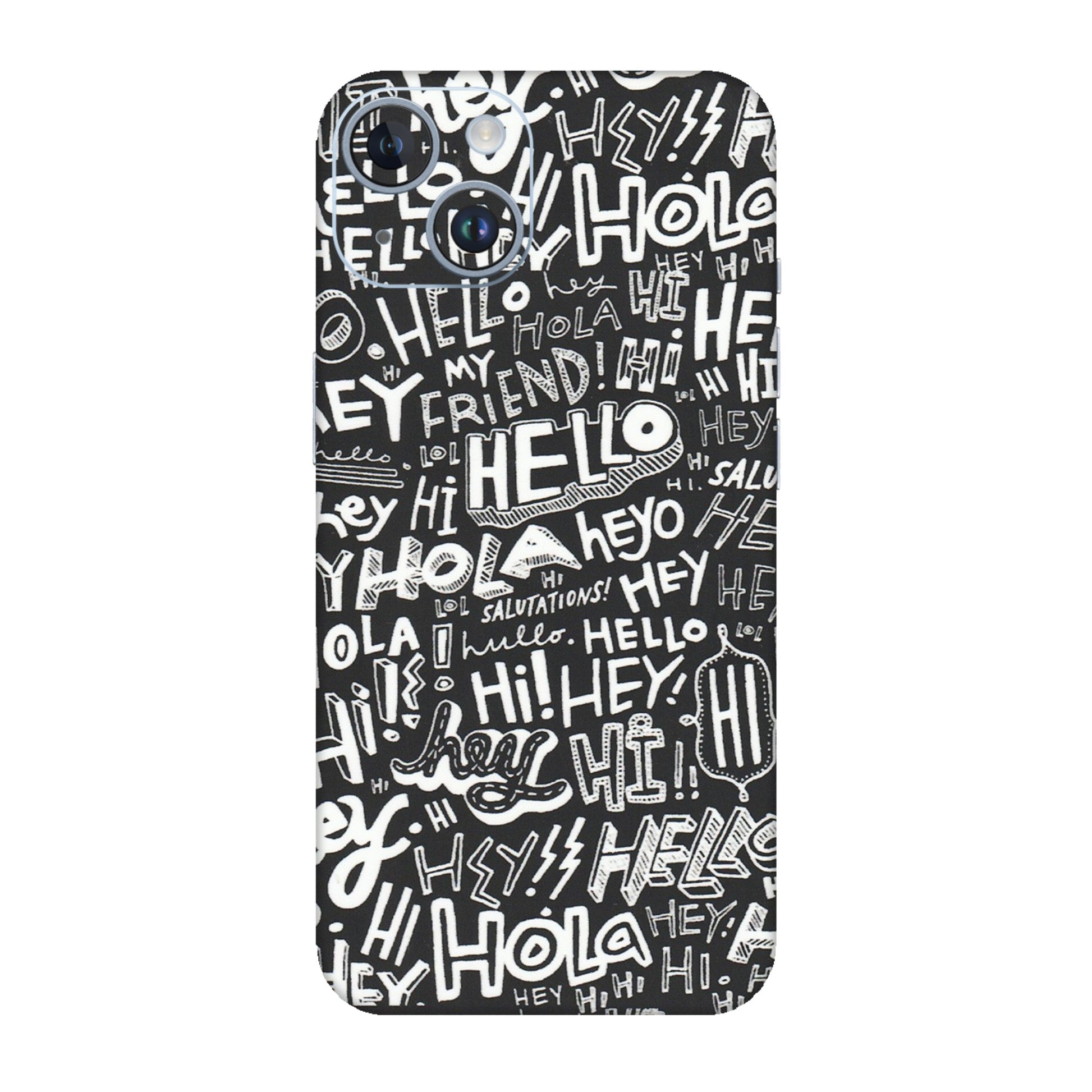 Apple iPhone Skins (All Models) - Hi Hello Doodles - Matte Finish (M-25) iPhone 14