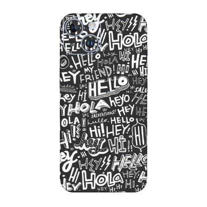 Apple iPhone Skins (All Models) - Hi Hello Doodles - Matte Finish (M-25) iPhone 14