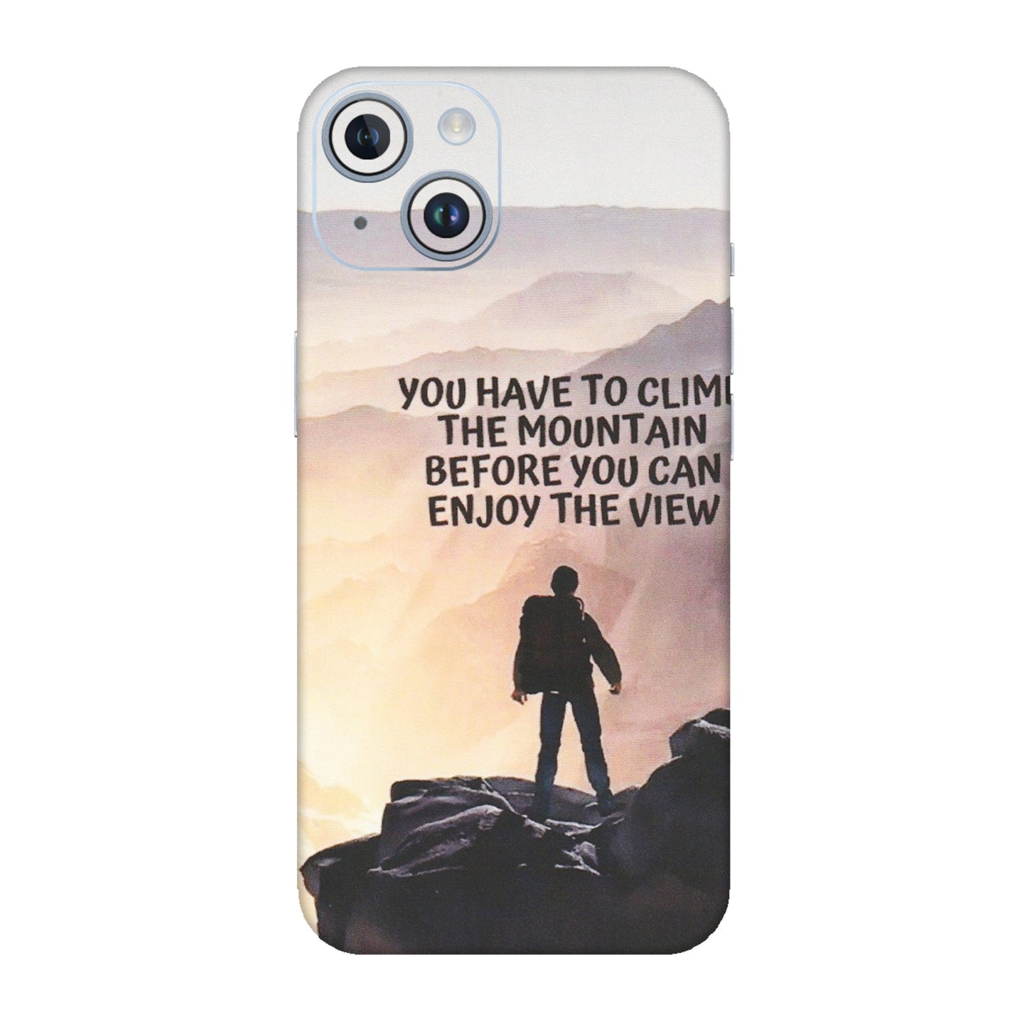 Apple iPhone Skins (All Models) - Motivational Hiking Mountain - Matte Finish (M-28) iPhone 14