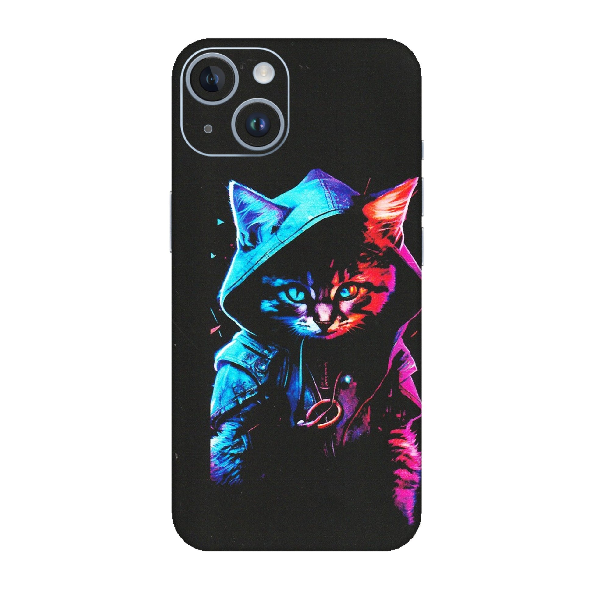 Apple iPhone Skins (All Models) - Cyberpunk Cat - Matte Finish (M-45) iPhone 14