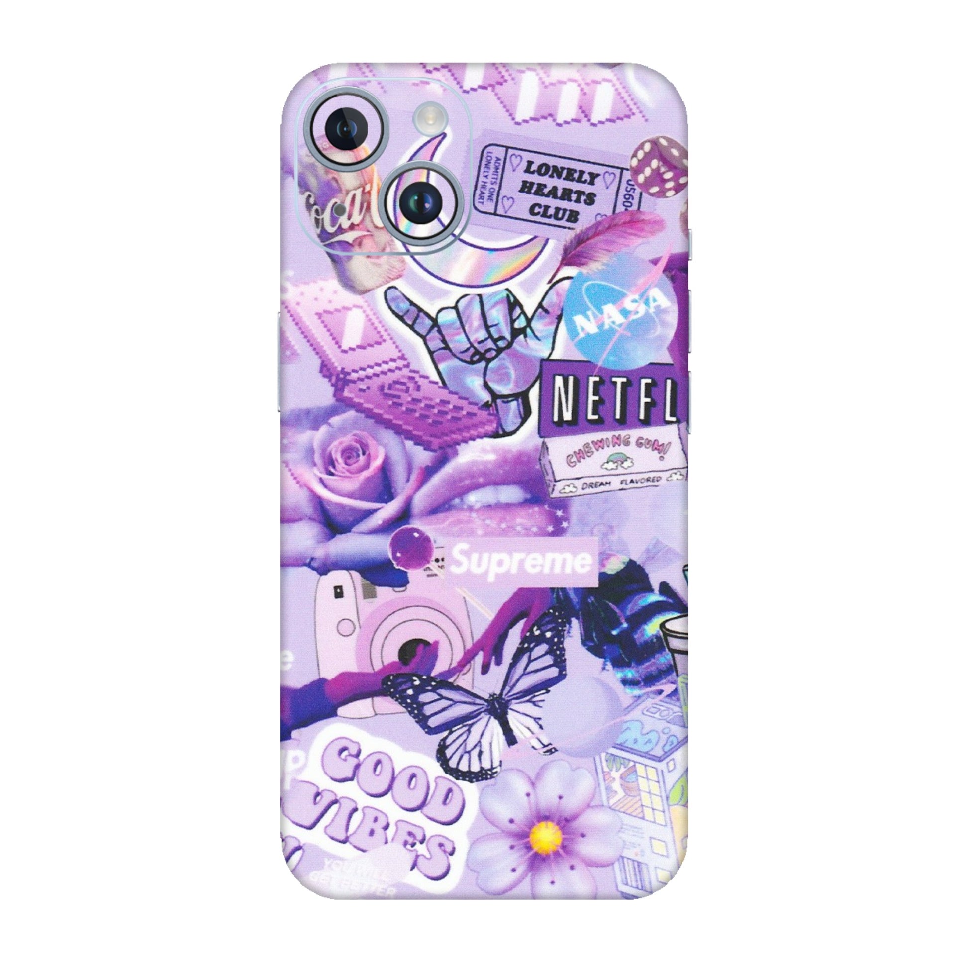 Apple iPhone Skins (All Models) - Supreme Purple Magic - Matte Finish (M-88) iPhone 14