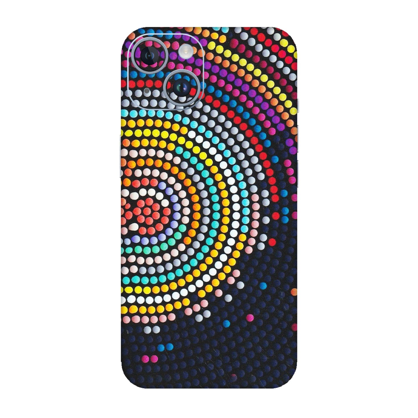 Apple iPhone Skins (All Models) - Rainbow Dot Mandala - Matte Finish (M-97) iPhone 14
