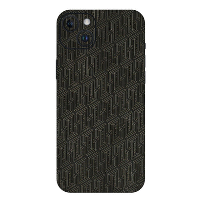 Apple iPhone Skins (All Models) - Black Abstract Pattern - 3D Embossed Finish (L-117) iPhone 14 Plus
