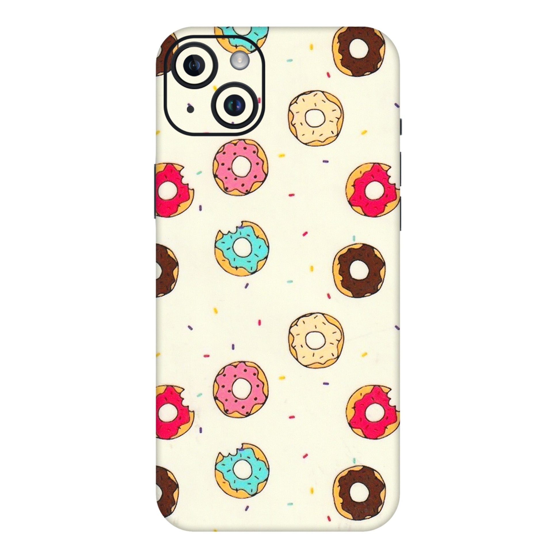 Apple iPhone Skins (All Models) - Mini Donuts Doodle Art - 3D Embossed Finish (L-122) iPhone 14 Plus
