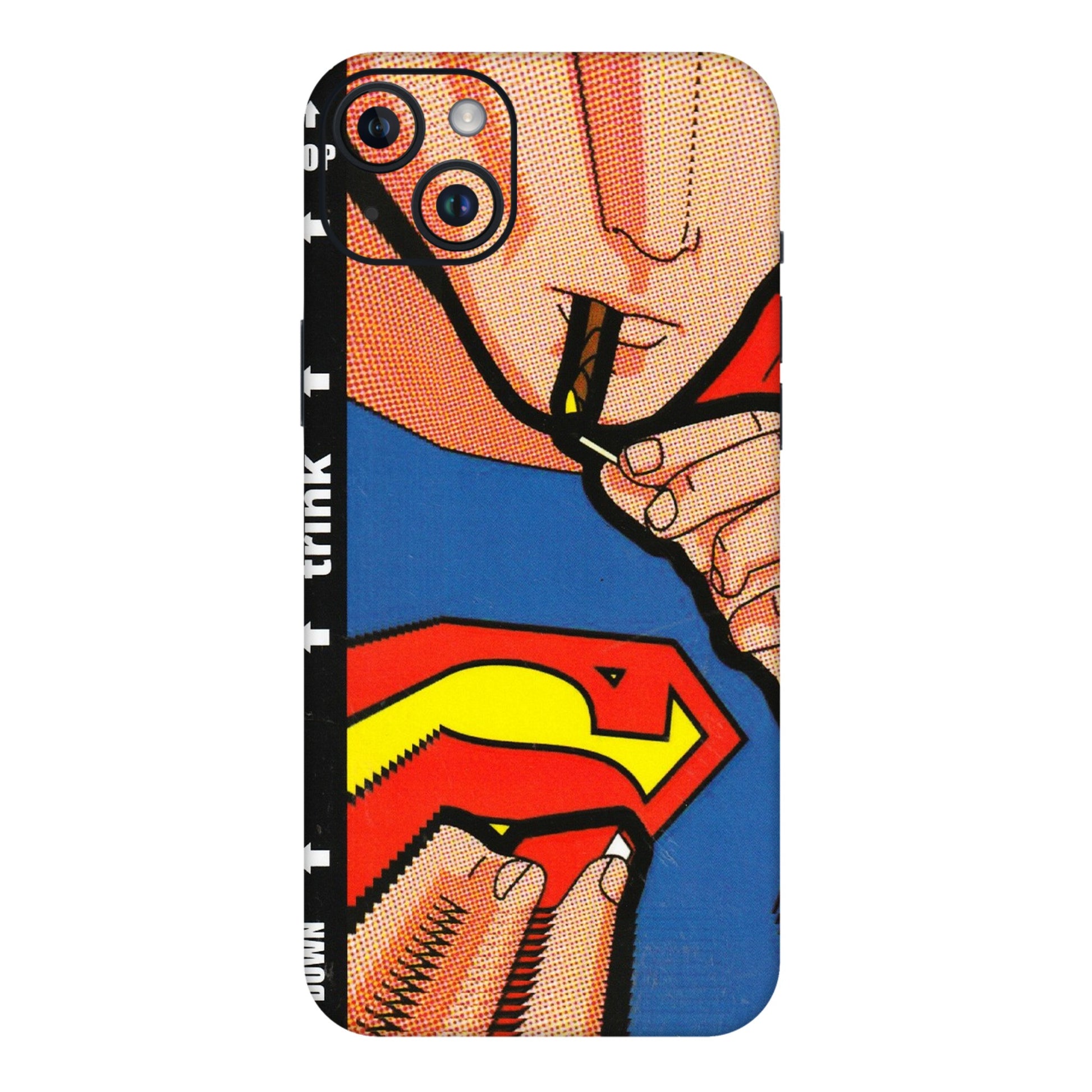 Apple iPhone Skins (All Models) - Superman Sutta - 3D Embossed Finish (L-130) iPhone 14 Plus