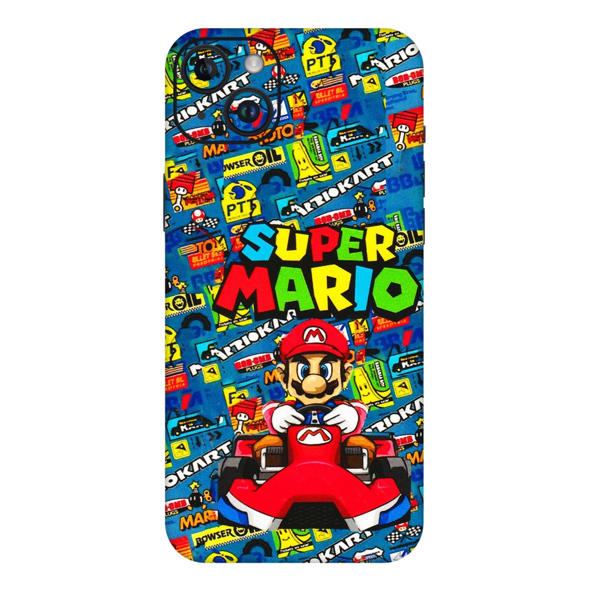 Apple iPhone Skins (All Models) - Super Mario Kart - 3D Embossed Finish (L-140) iPhone 14 Plus