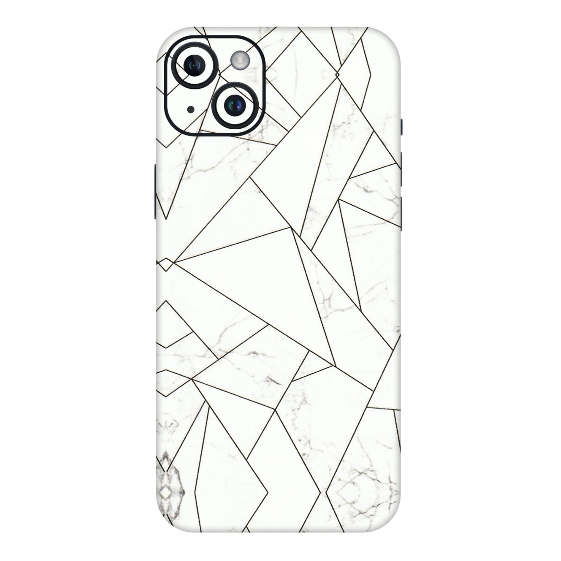 Apple iPhone Skins (All Models) - Luxury White Marble Effect - 3D Embossed Finish (L-168) iPhone 14 Plus