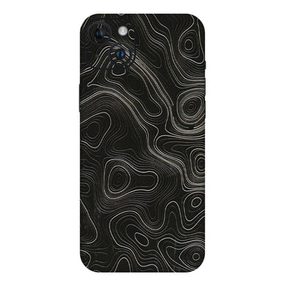 Apple iPhone Skins (All Models) - Black Swirl - 3D Embossed Finish (L-196) iPhone 14 Plus