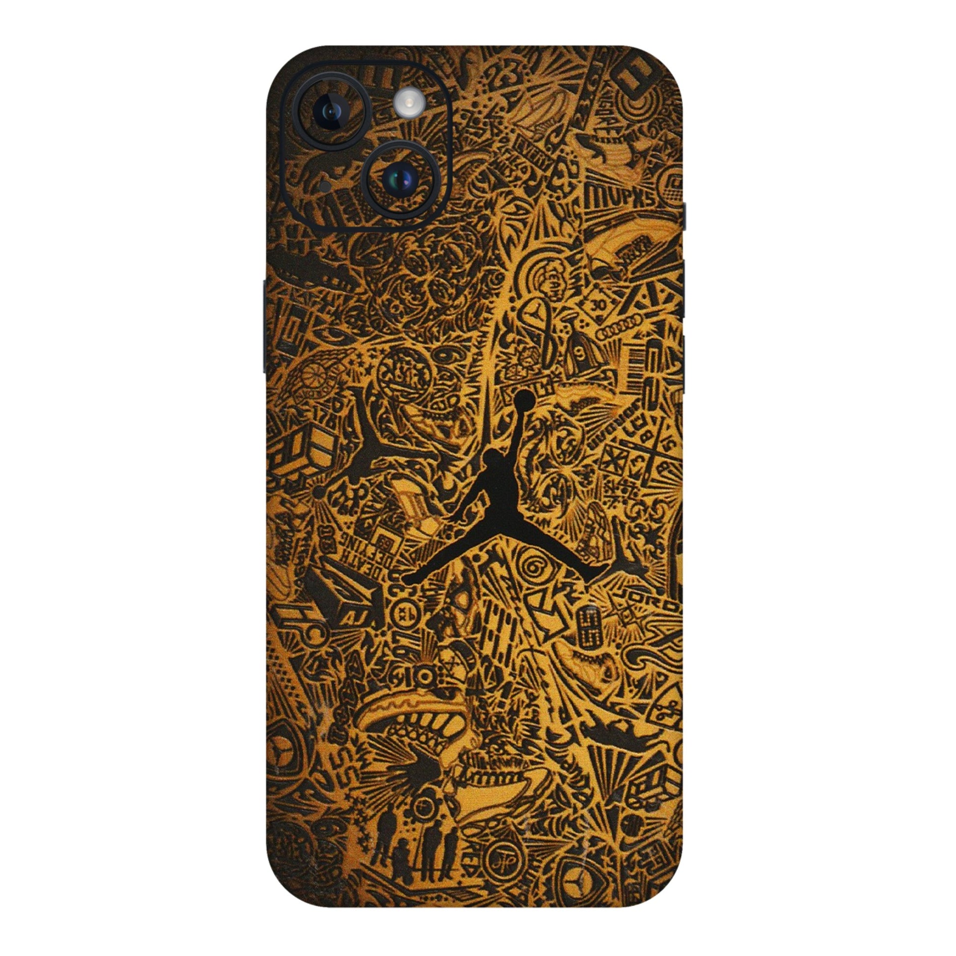 Apple iPhone Skins (All Models) - Premium Gold Basketball Player - 3D Embossed Finish (L-236) iPhone 14 Plus