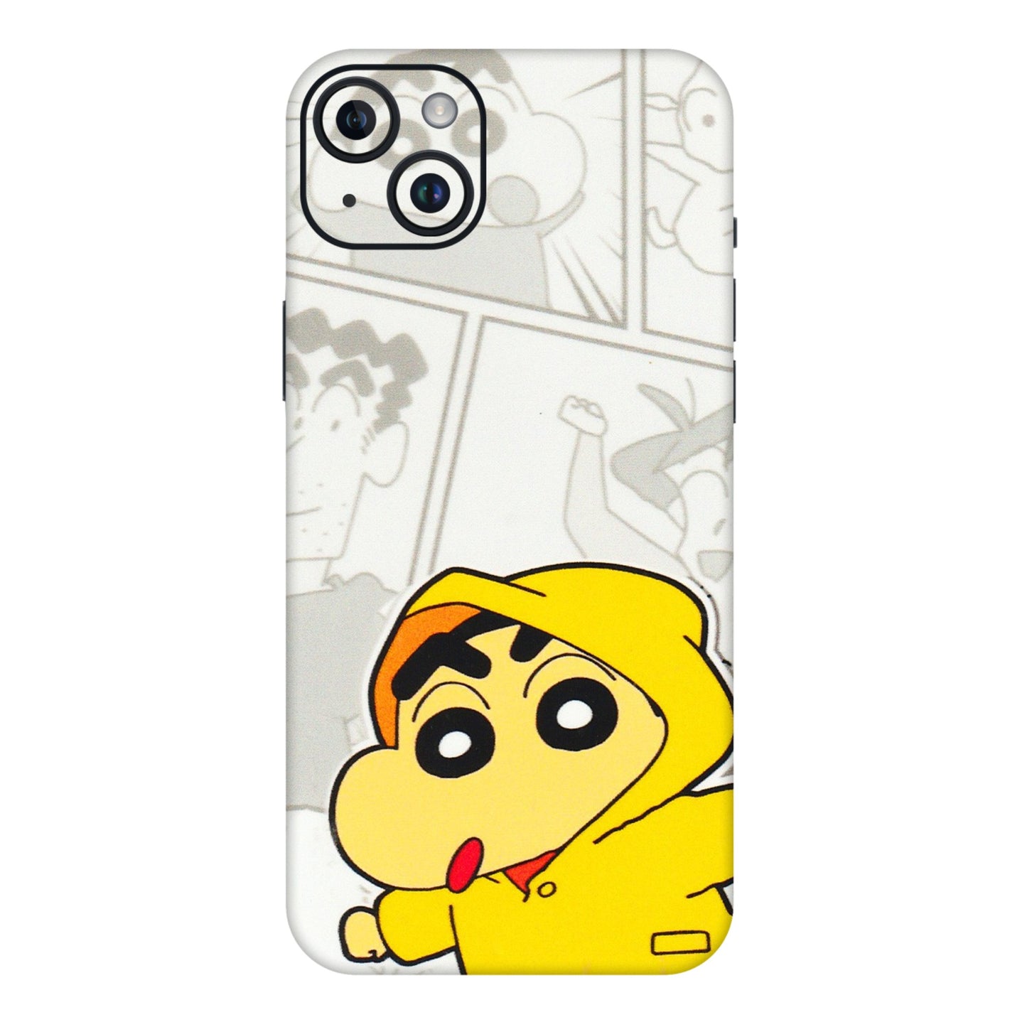 Apple iPhone Skins (All Models) - Yellow Shinchan Comic - 3D Embossed Finish (L-246) iPhone 14 Plus