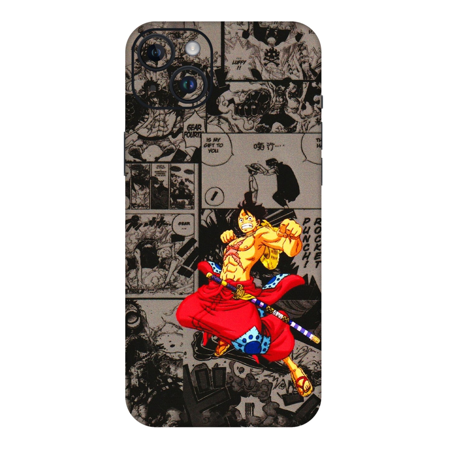 Apple iPhone Skins (All Models) - One Piece Rocket Punch Manga - 3D Embossed Finish (L-25) iPhone 14 Plus