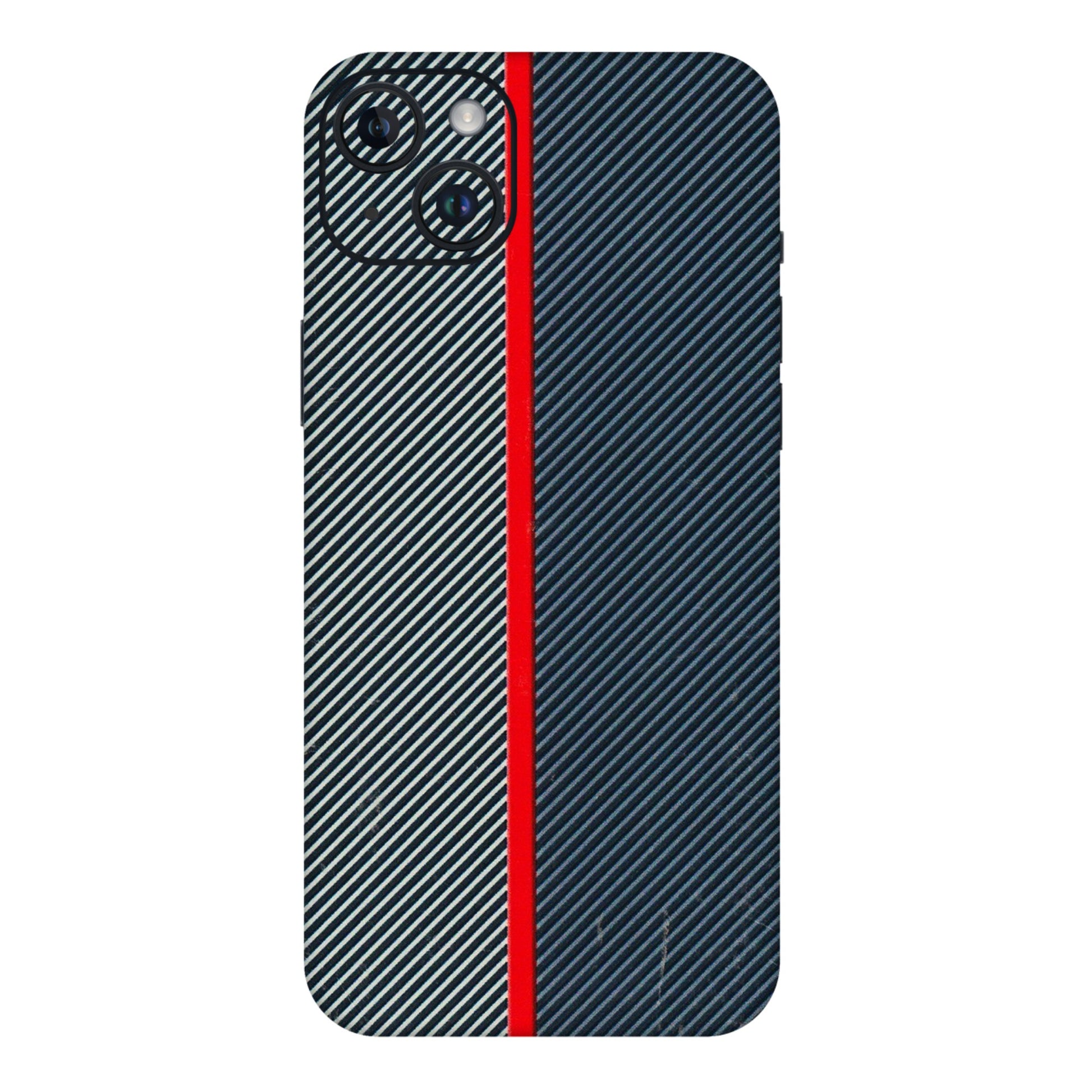 Apple iPhone Skins (All Models) - Blue Sober Lines - 3D Embossed Finish (L-305) iPhone 14 Plus