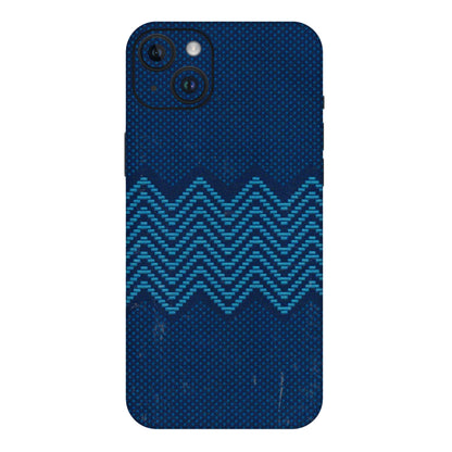 Apple iPhone Skins (All Models) - Blue Sober Waves - 3D Embossed Finish (L-306) iPhone 14 Plus