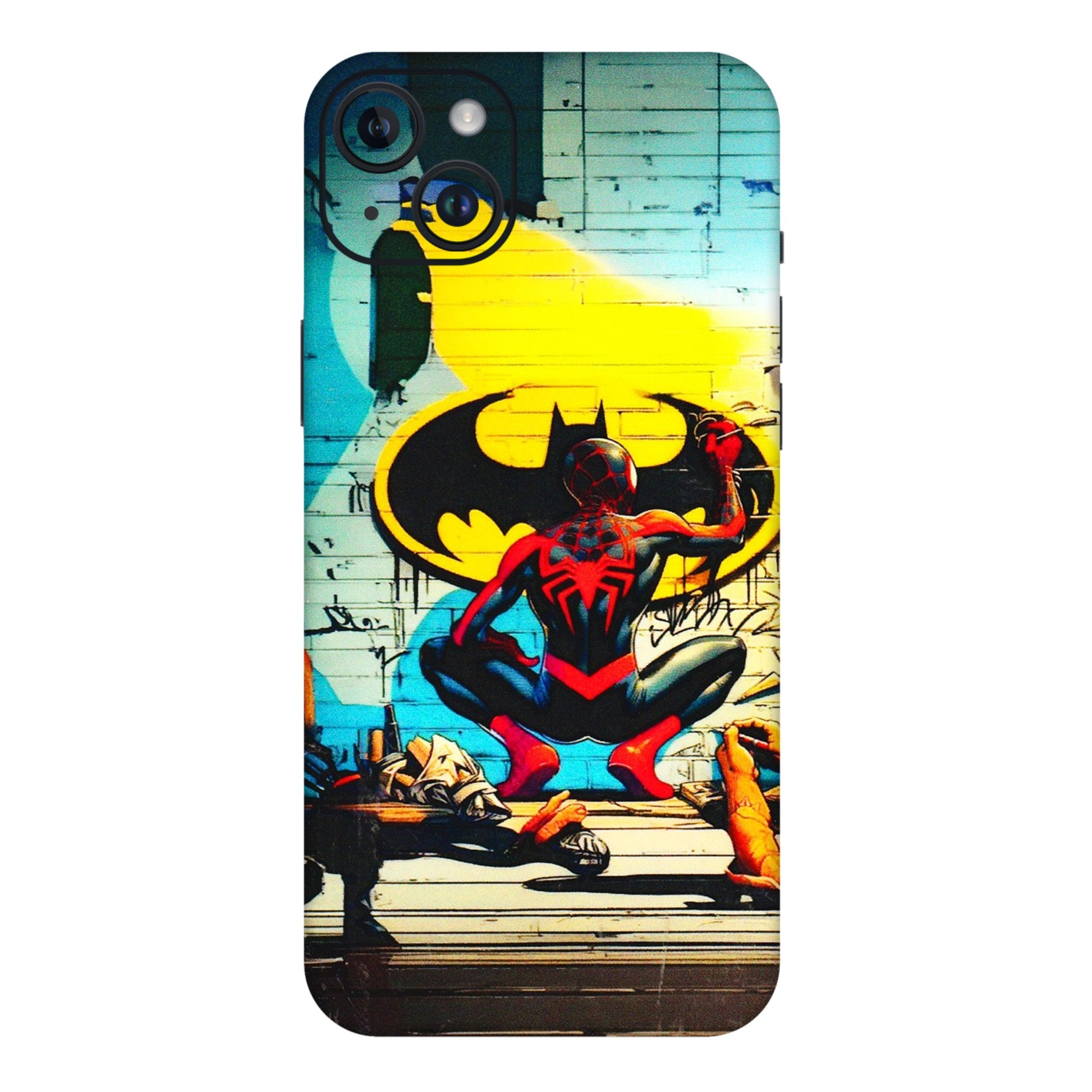 Apple iPhone Skins (All Models) - New Spiderman Bat Logo - 3D Embossed Finish (L-309) iPhone 14 Plus