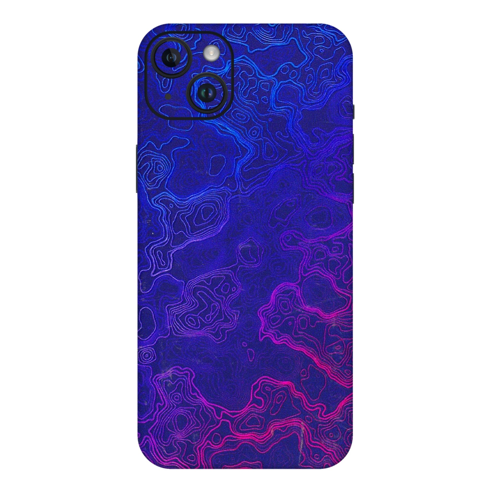 Apple iPhone Skins (All Models) - Purple Ripples Swirl - 3D Embossed Finish (L-314) iPhone 14 Plus