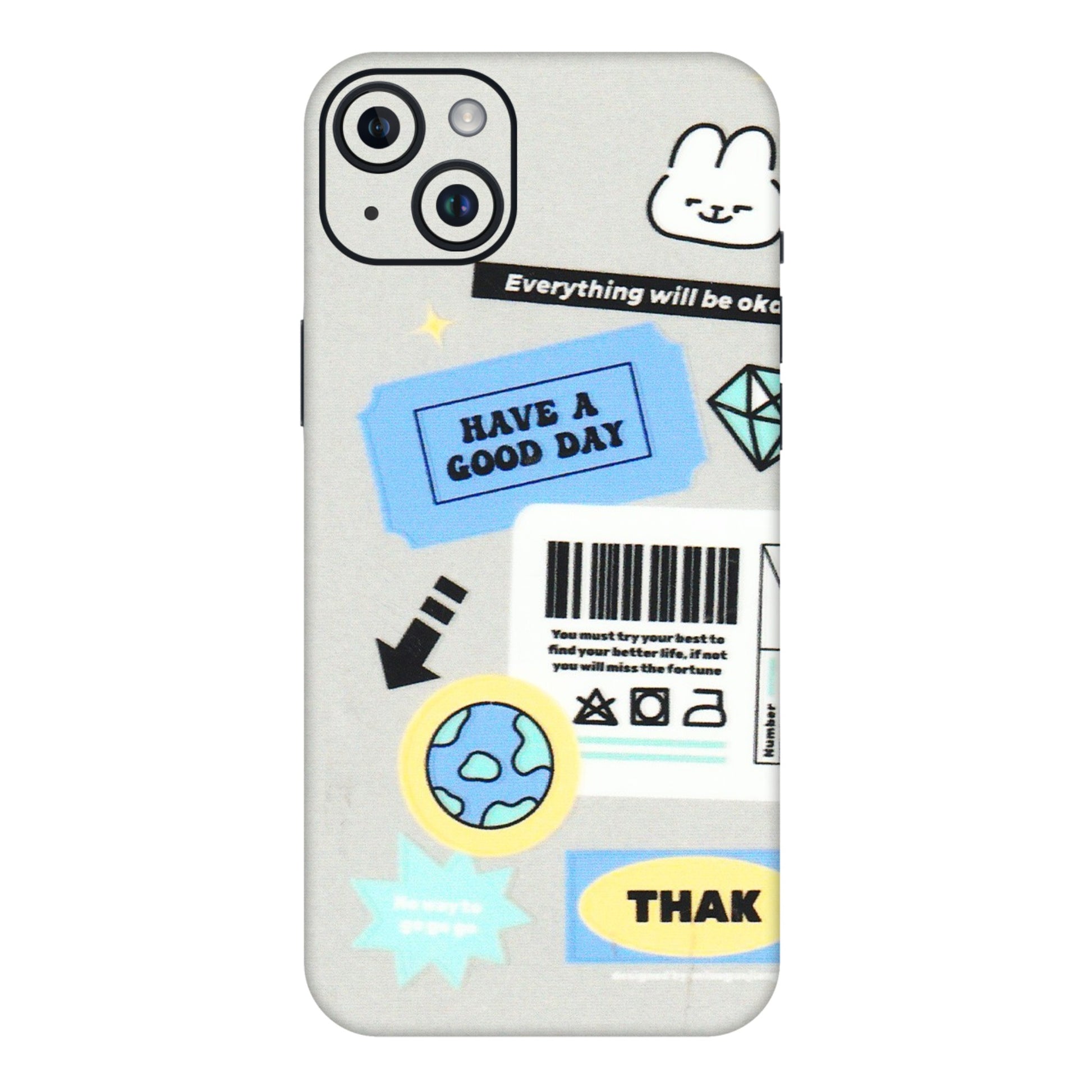 Apple iPhone Skins (All Models) - Will Be Okay Design - 3D Embossed Finish (L-316) iPhone 14 Plus