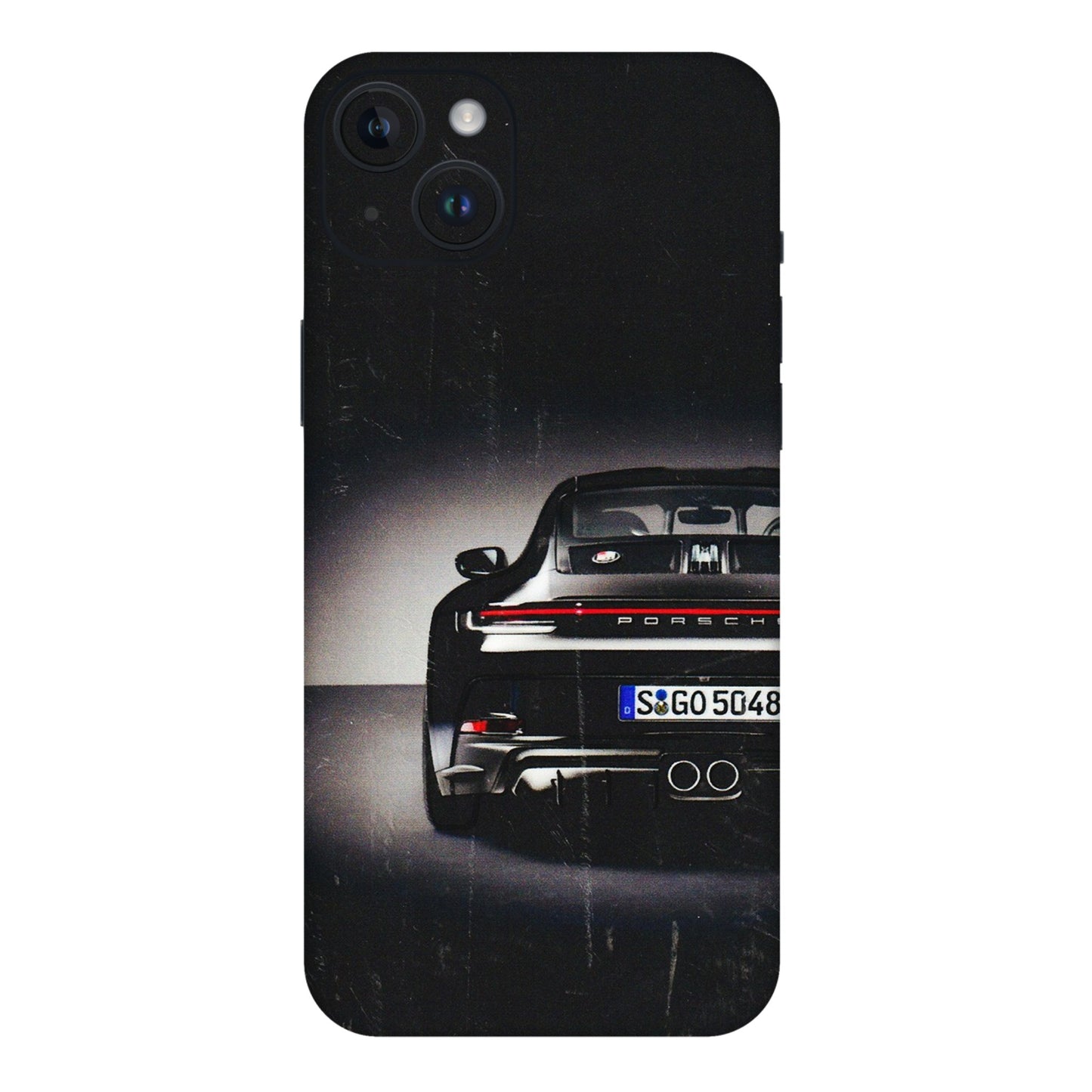 Apple iPhone Skins (All Models) - New Black Porsche GT3 - 3D Embossed Finish (L-327) iPhone 14 Plus