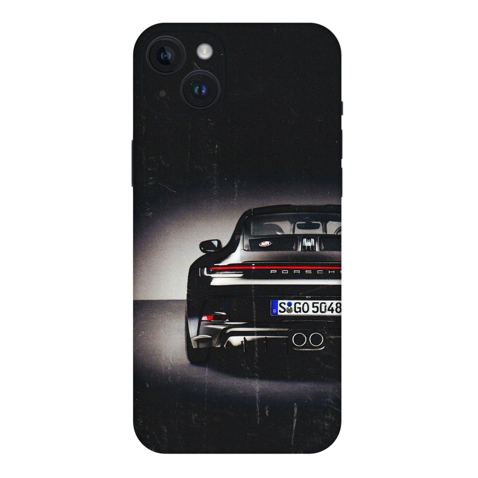 Apple iPhone Skins (All Models) - New Black Porsche GT3 - 3D Embossed Finish (L-327) iPhone 14 Plus