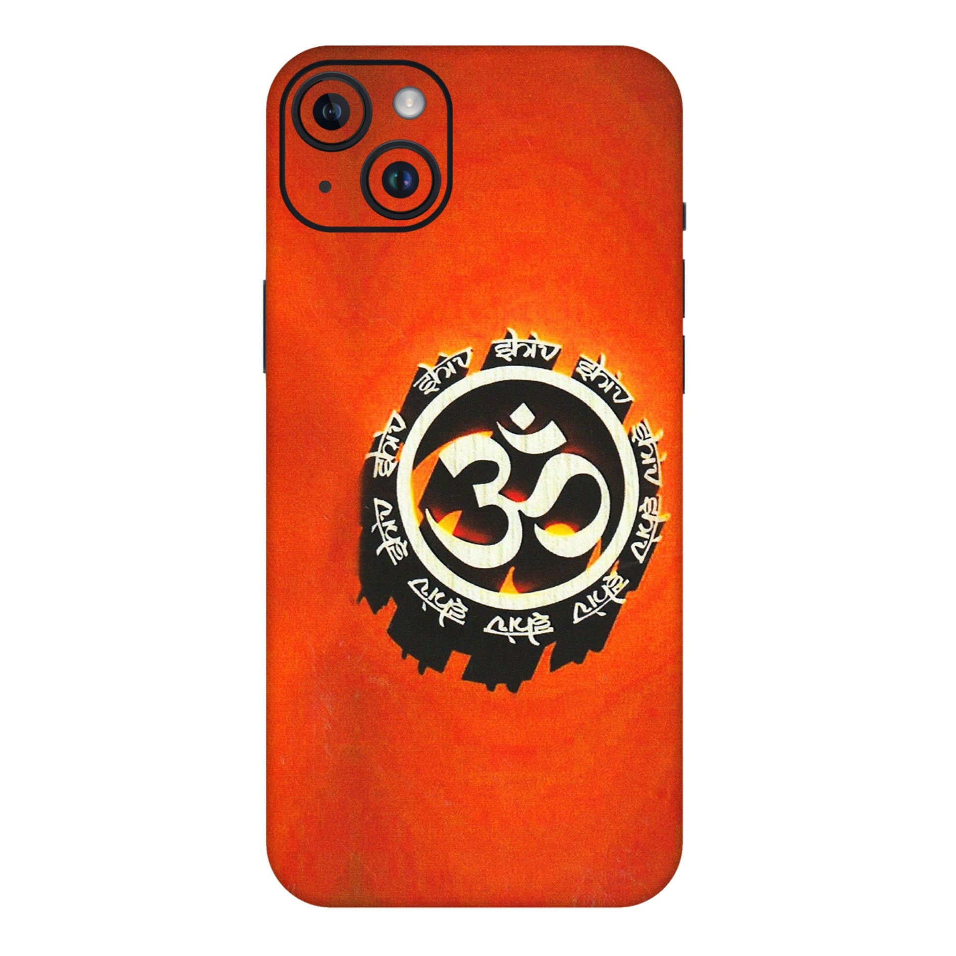 Apple iPhone Skins (All Models) - Aum Shiv Orange - 3D Embossed Finish (L-32) iPhone 14 Plus