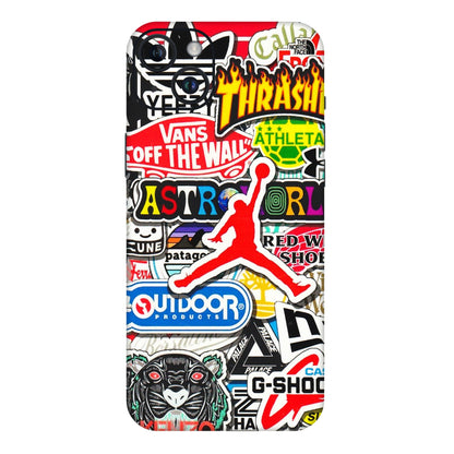 Apple iPhone Skins (All Models) - Multi Brands Sticker Graffiti - 3D Embossed Finish (L-37) iPhone 14 Plus