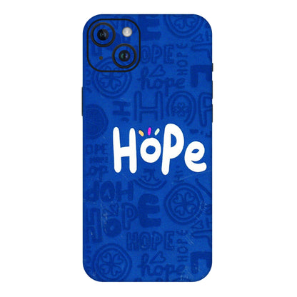 Apple iPhone Skins (All Models) - Hope Doodles Blue - 3D Embossed Finish (L-43) iPhone 14 Plus