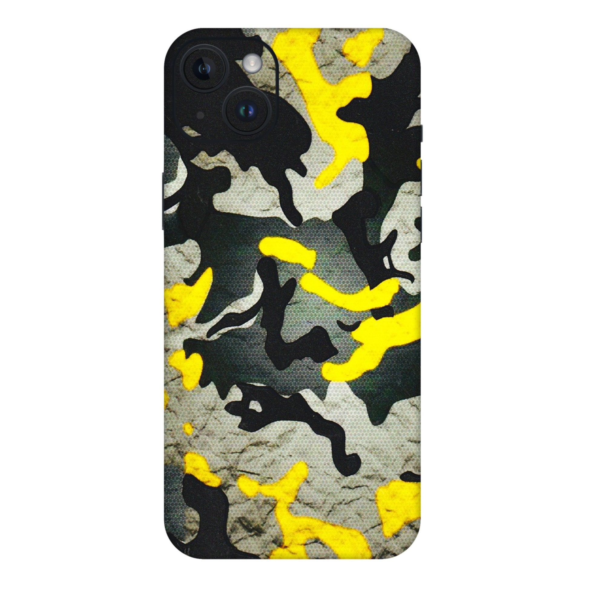 Apple iPhone Skins (All Models) - Yellow Camouflage - 3D Embossed Finish (L-61) iPhone 14 Plus