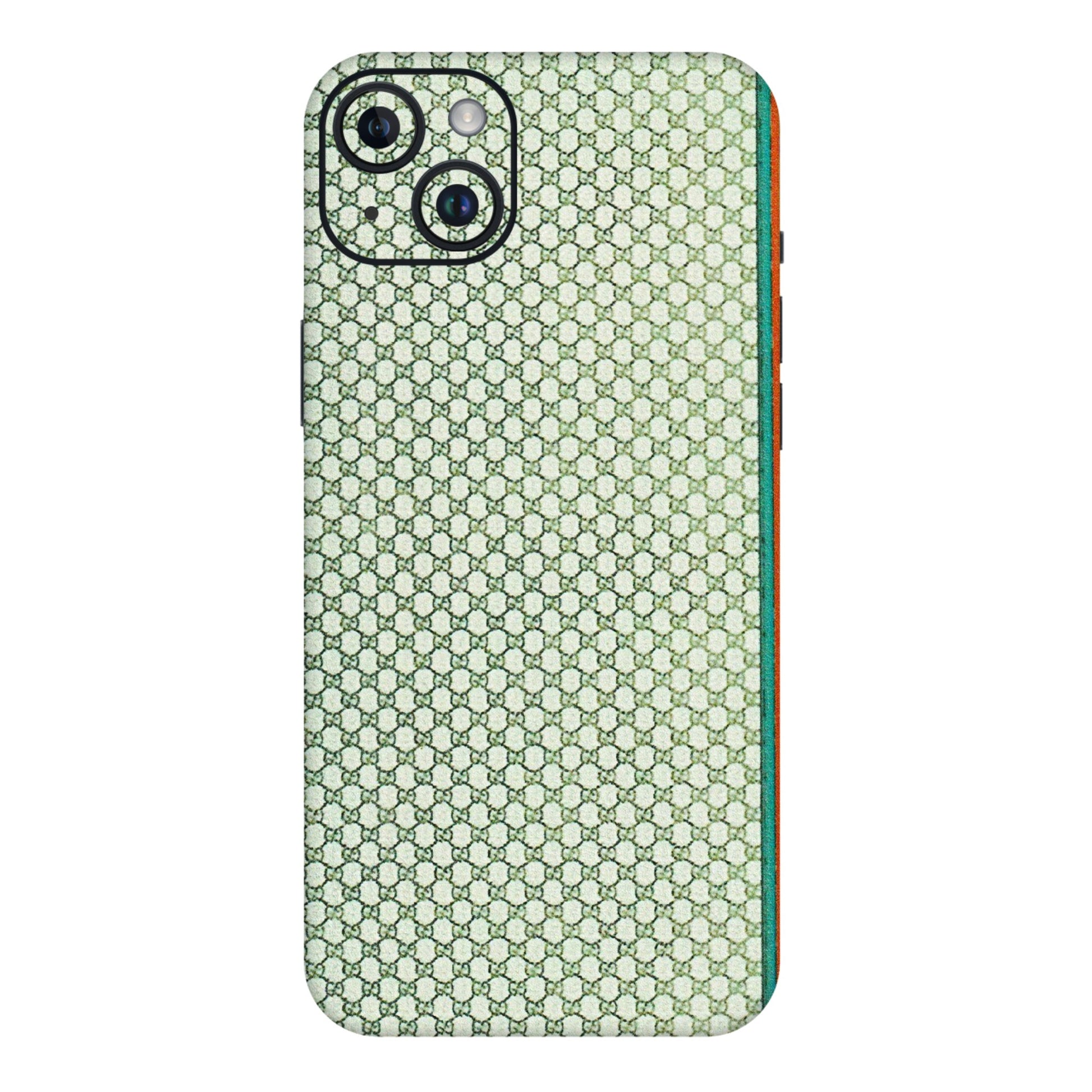 Apple iPhone Skins (All Models) - Gucci Fabric Pattern - 3D Embossed Finish (L-73) iPhone 14 Plus
