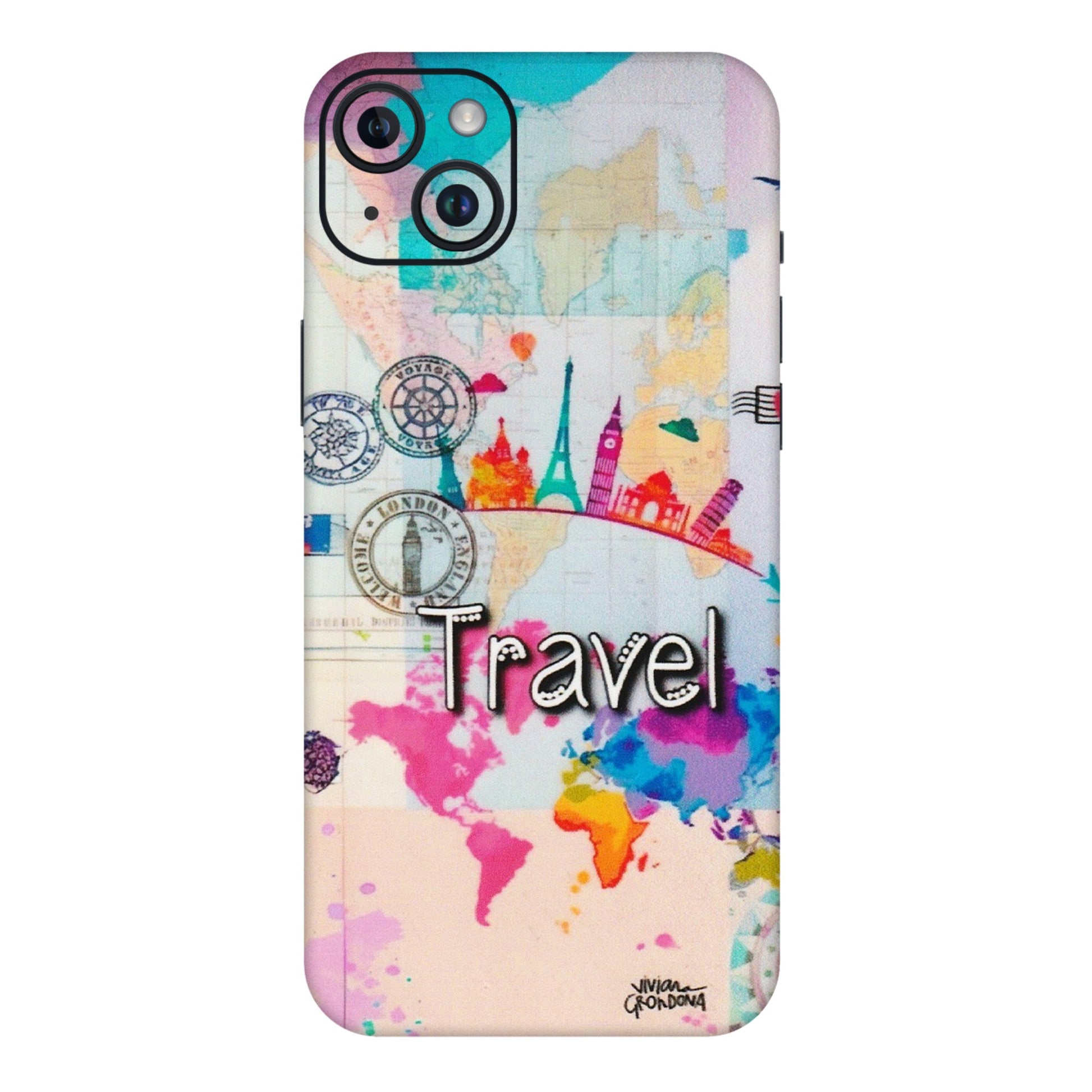Apple iPhone Skins (All Models) - Travel The Wonders - Matte Finish (M-108) iPhone 14 Plus