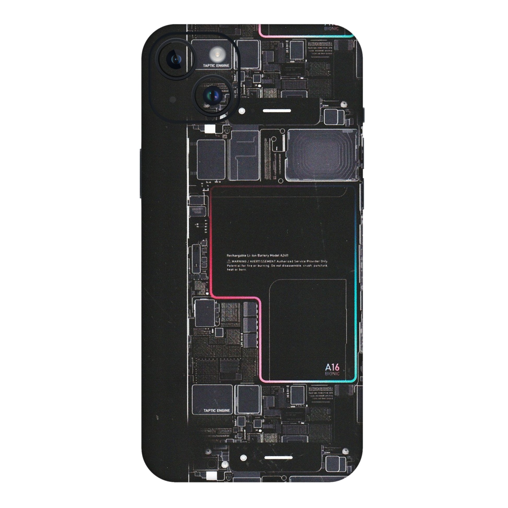 Apple iPhone Skins (All Models) - Motherboard Circuit Layout - Matte Finish (M-117) iPhone 14 Plus
