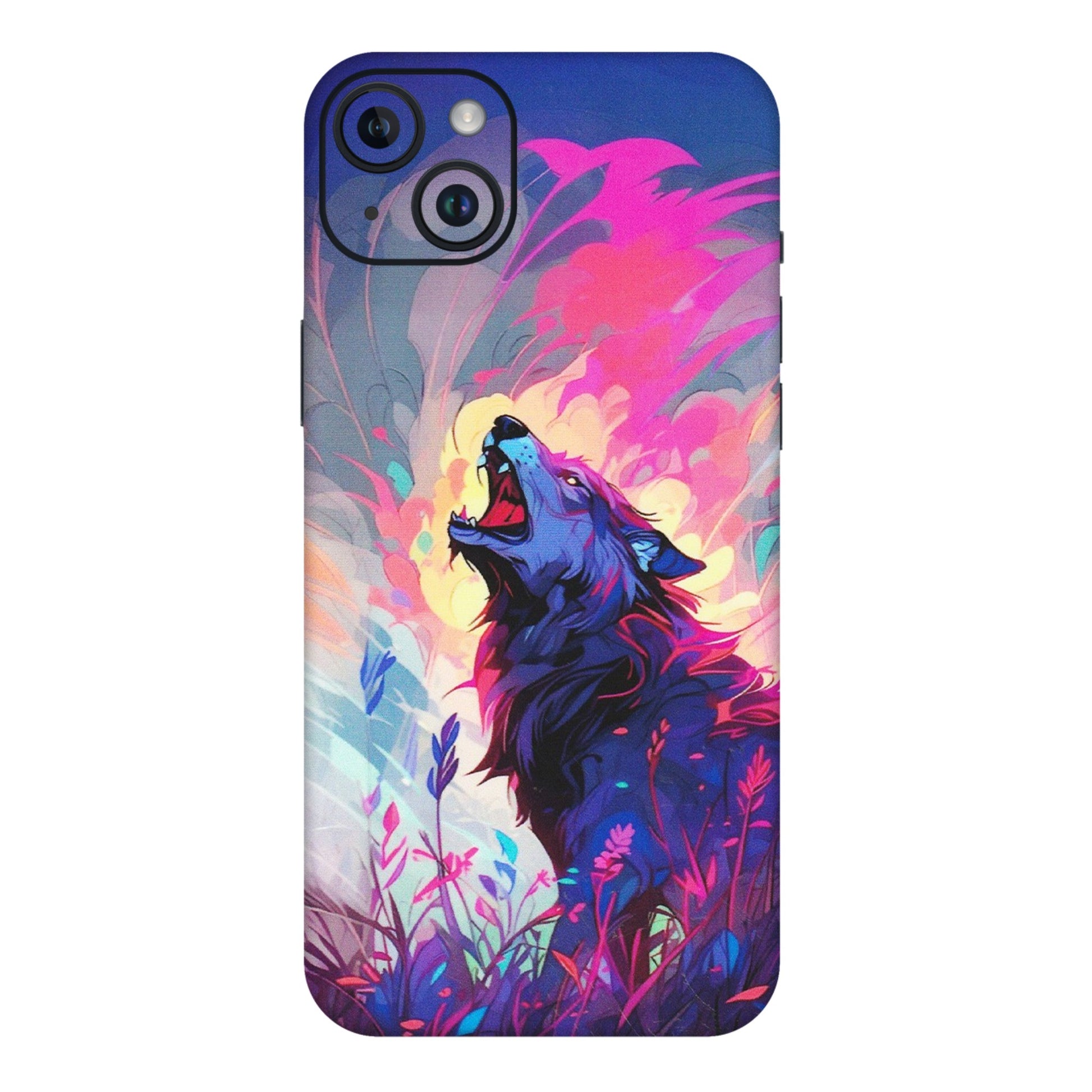 Apple iPhone Skins (All Models) - New Wild Wolf Abstract - Matte Finish (M-125) iPhone 14 Plus