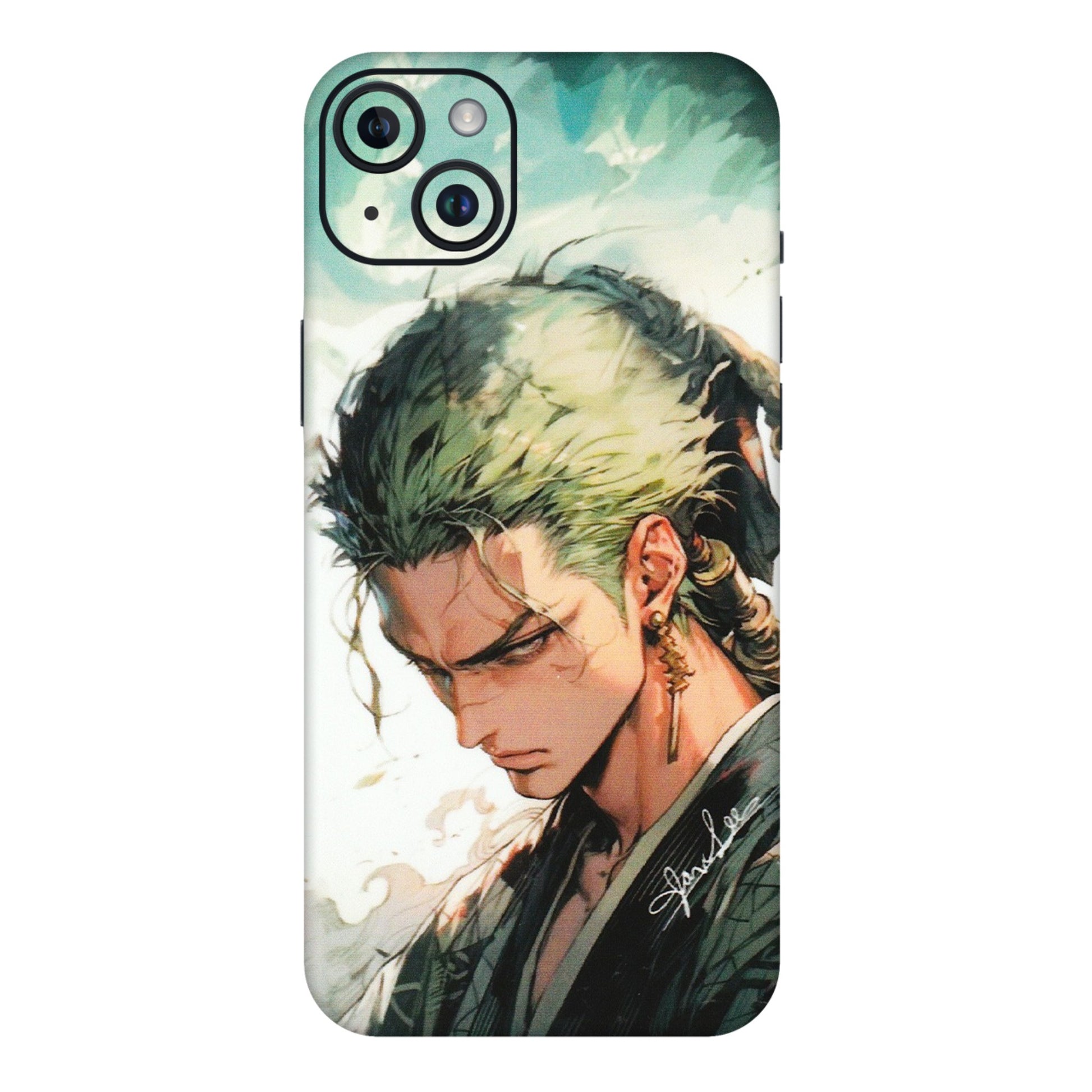Apple iPhone Skins (All Models) - New Roronoa Zoro One Picece Anime - Matte Finish (M-140) iPhone 14 Plus