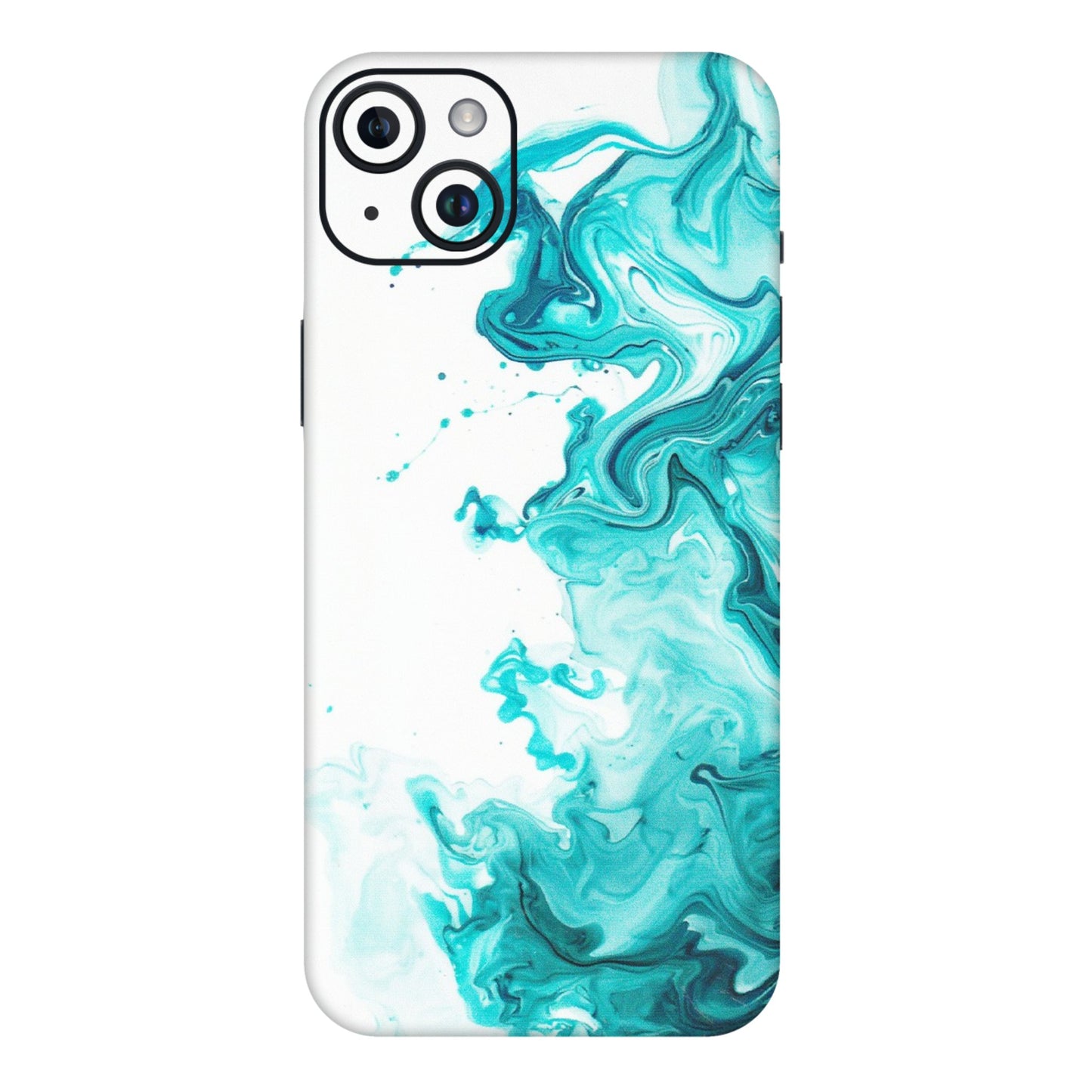 Apple iPhone Skins (All Models) - Sky Blue Abstract Colour - Matte Finish (M-146) iPhone 14 Plus