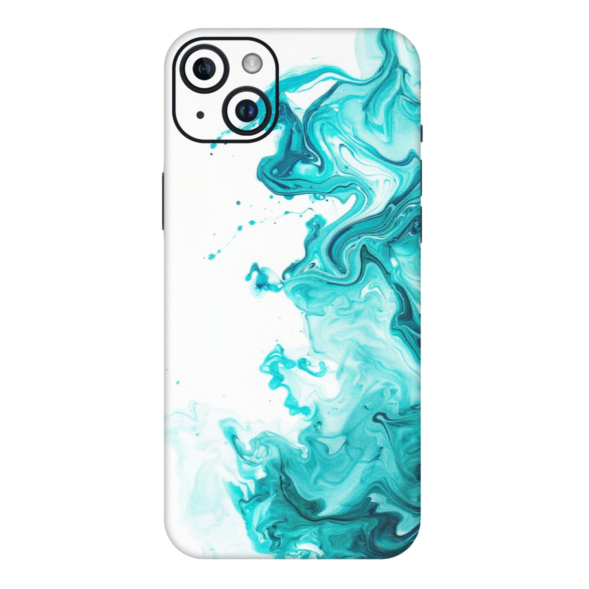 Apple iPhone Skins (All Models) - Sky Blue Abstract Colour - Matte Finish (M-146) iPhone 14 Plus