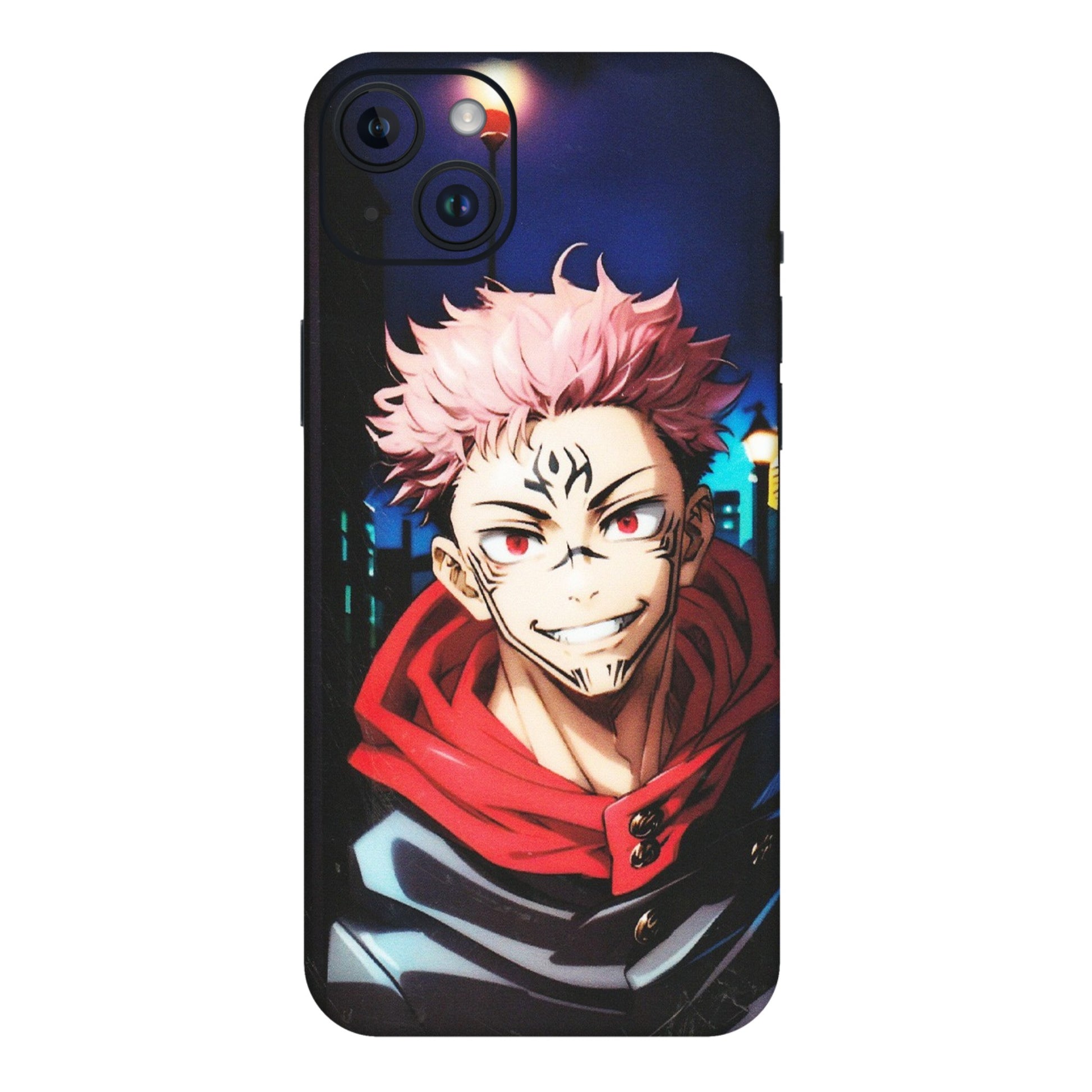 Apple iPhone Skins (All Models) - Yuji Itadori Funny Face Anime - Matte Finish (M-152) iPhone 14 Plus