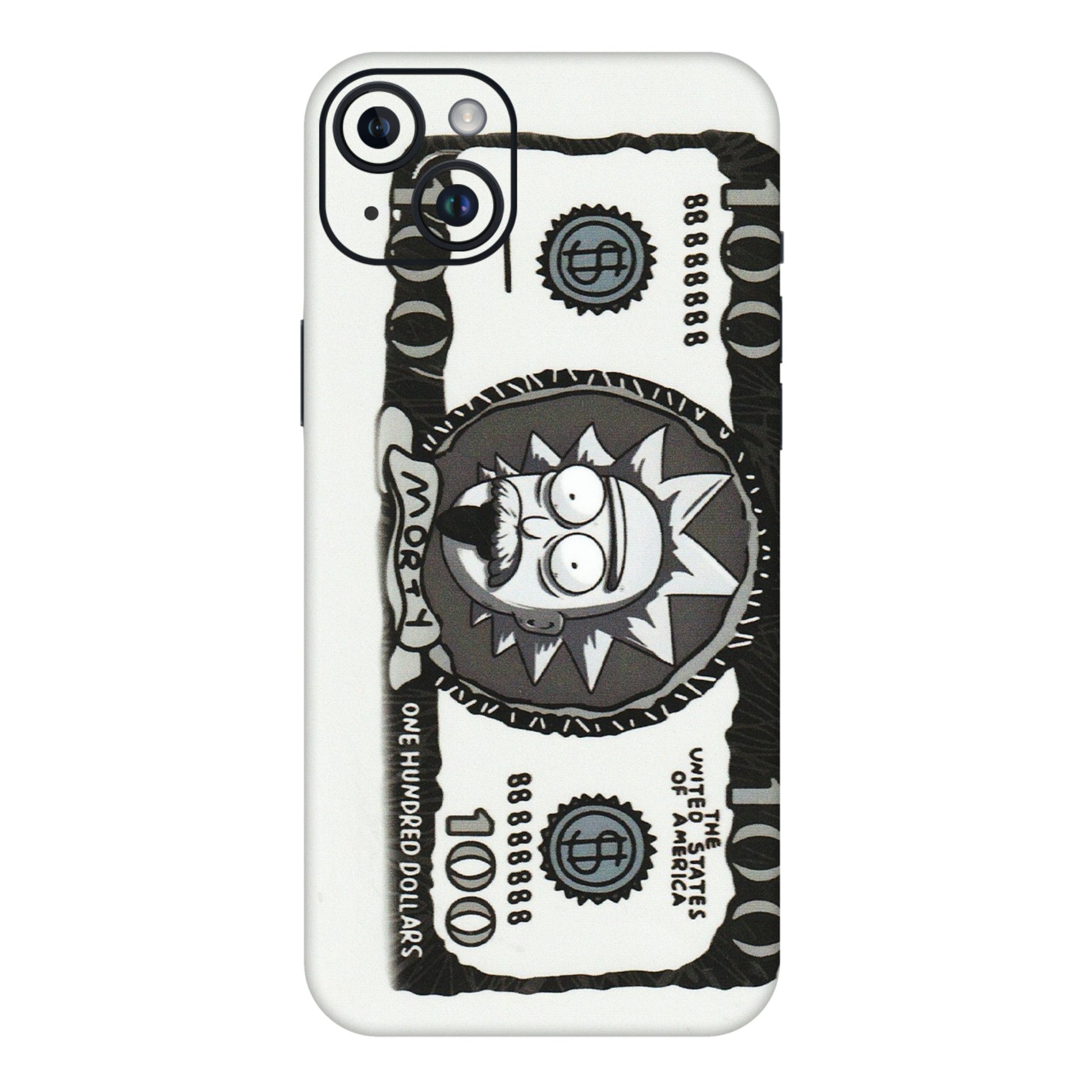 Apple iPhone Skins (All Models) - Rick And Morty Hundred Dollar Anime - Matte Finish (M-161) iPhone 14 Plus