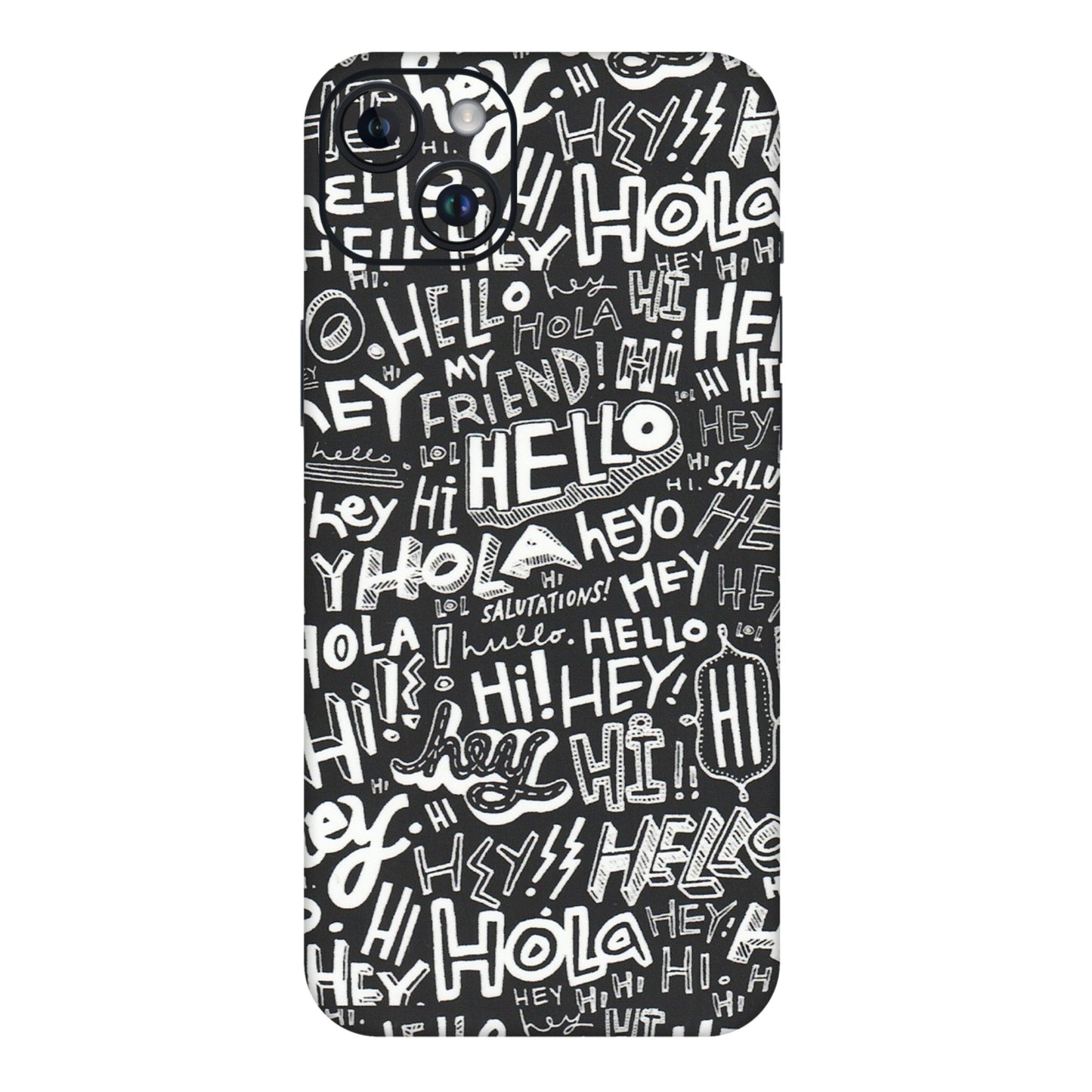 Apple iPhone Skins (All Models) - Hi Hello Doodles - Matte Finish (M-25) iPhone 14 Plus